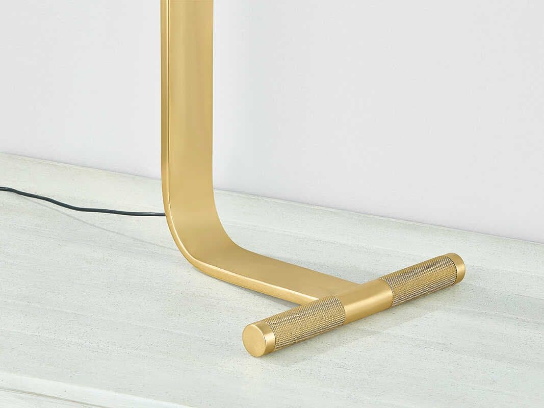 Hudson Valley Deptford Aged Brass White Acrylic Desk Lamp
