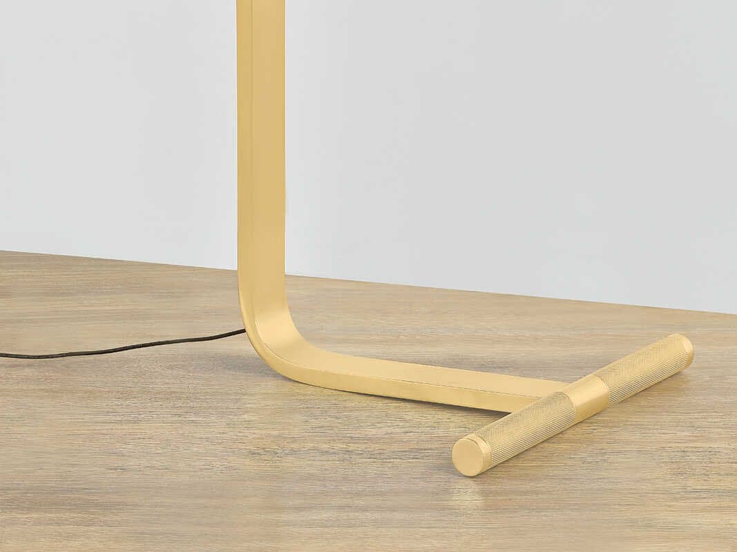 Hudson Valley Deptford Aged Brass White Acrylic Floor Lamp