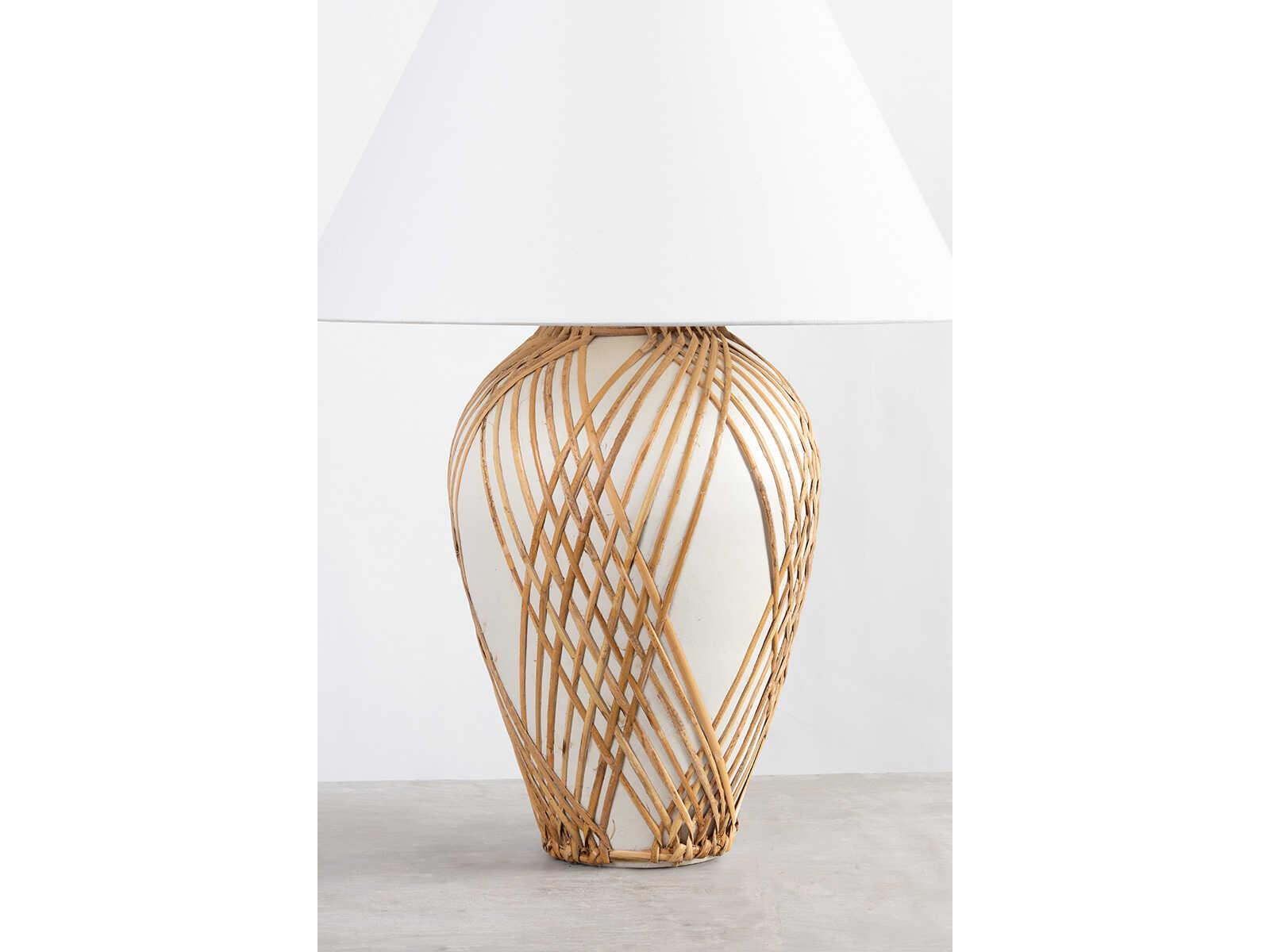 Hudson Valley Bayonne White Linen Gold Buffet Lamp