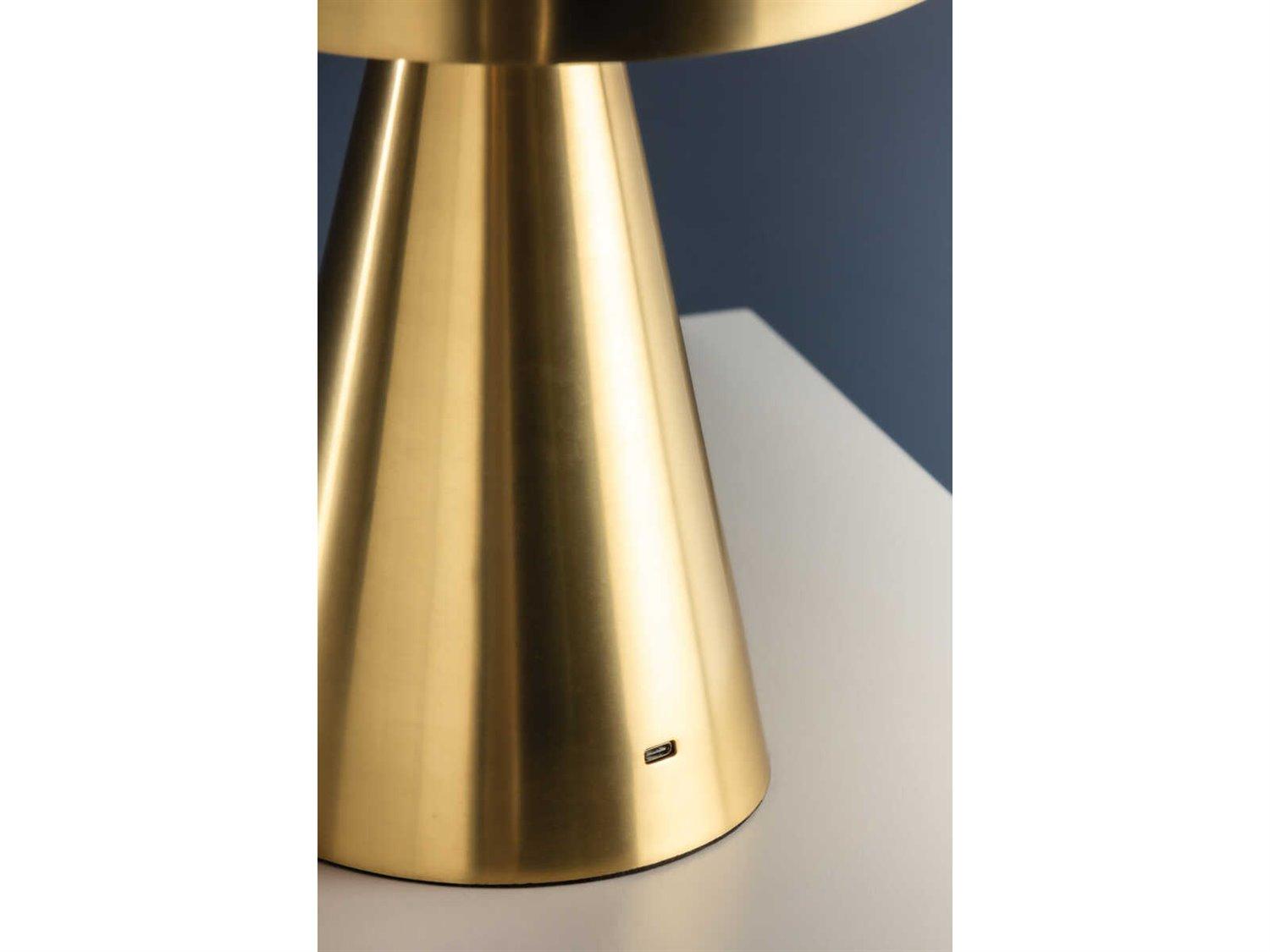 Hudson Valley Hopkinton Aged Brass Metal Table Lamp