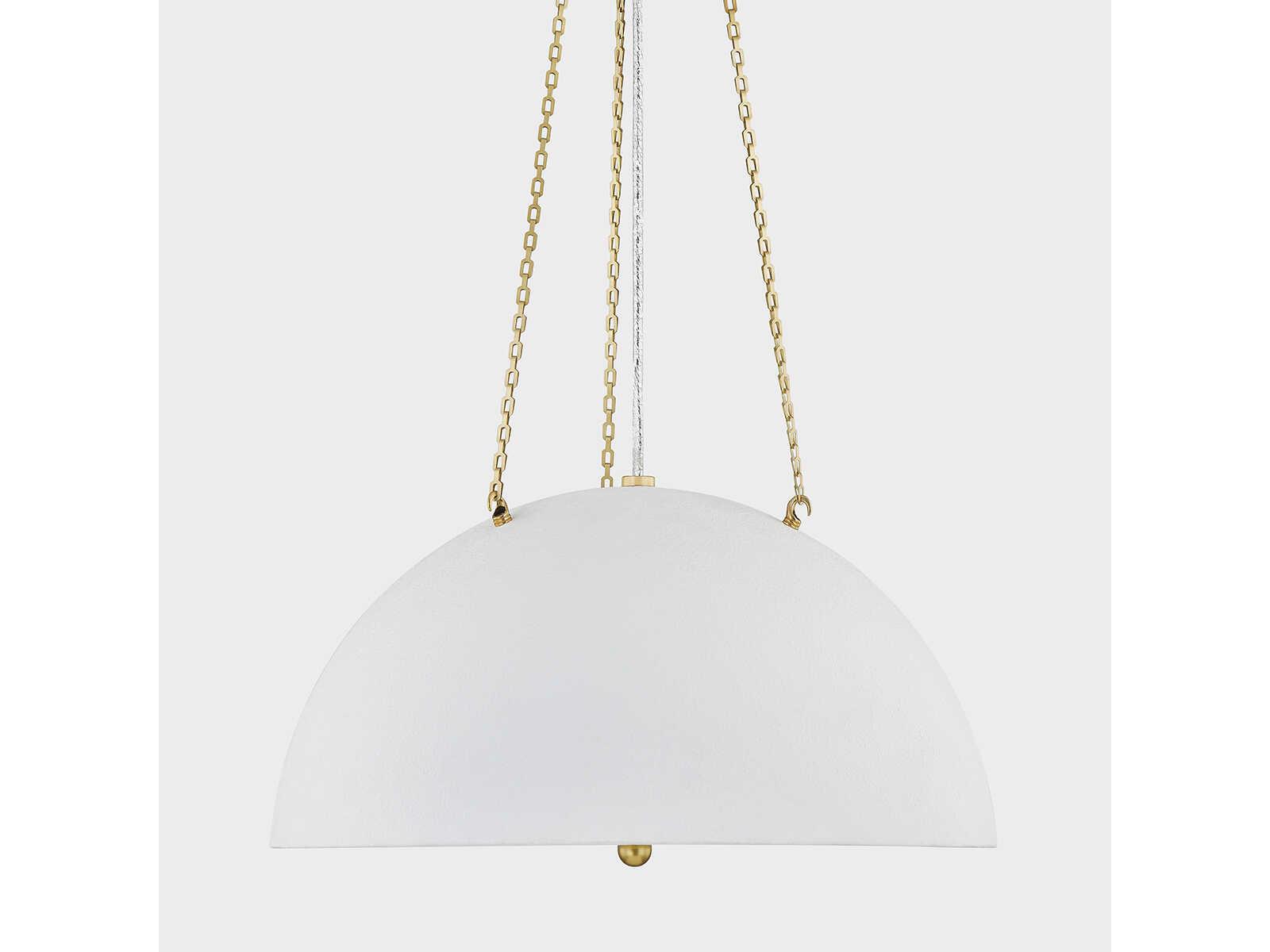 Hudson Valley Chiswick 3-Light Aged Brass Dome Pendant