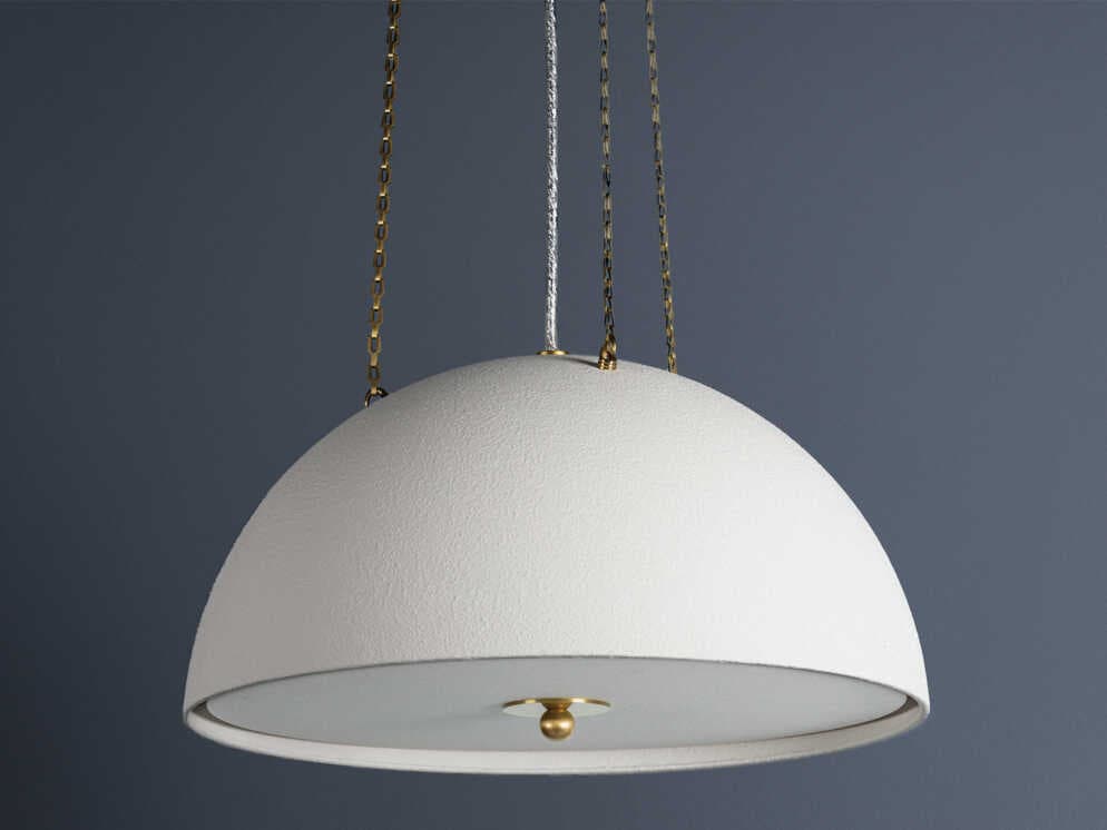 Hudson Valley Chiswick 3-Light Aged Brass Dome Pendant
