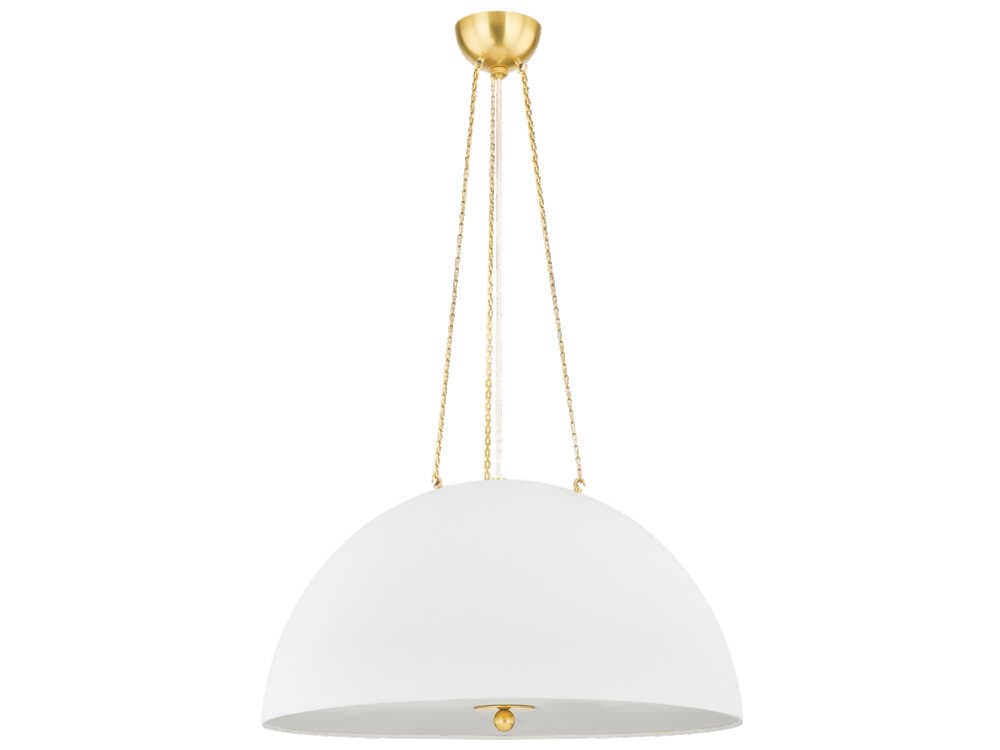 Hudson Valley Chiswick 4-Light Aged Brass Dome Pendant