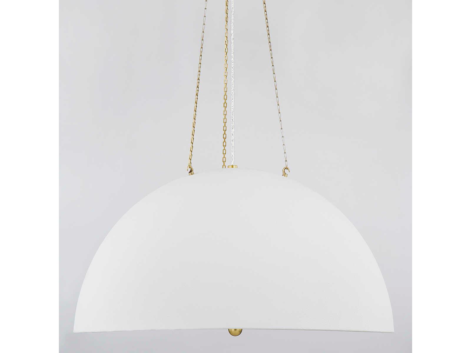Hudson Valley Chiswick 4-Light Aged Brass Dome Pendant