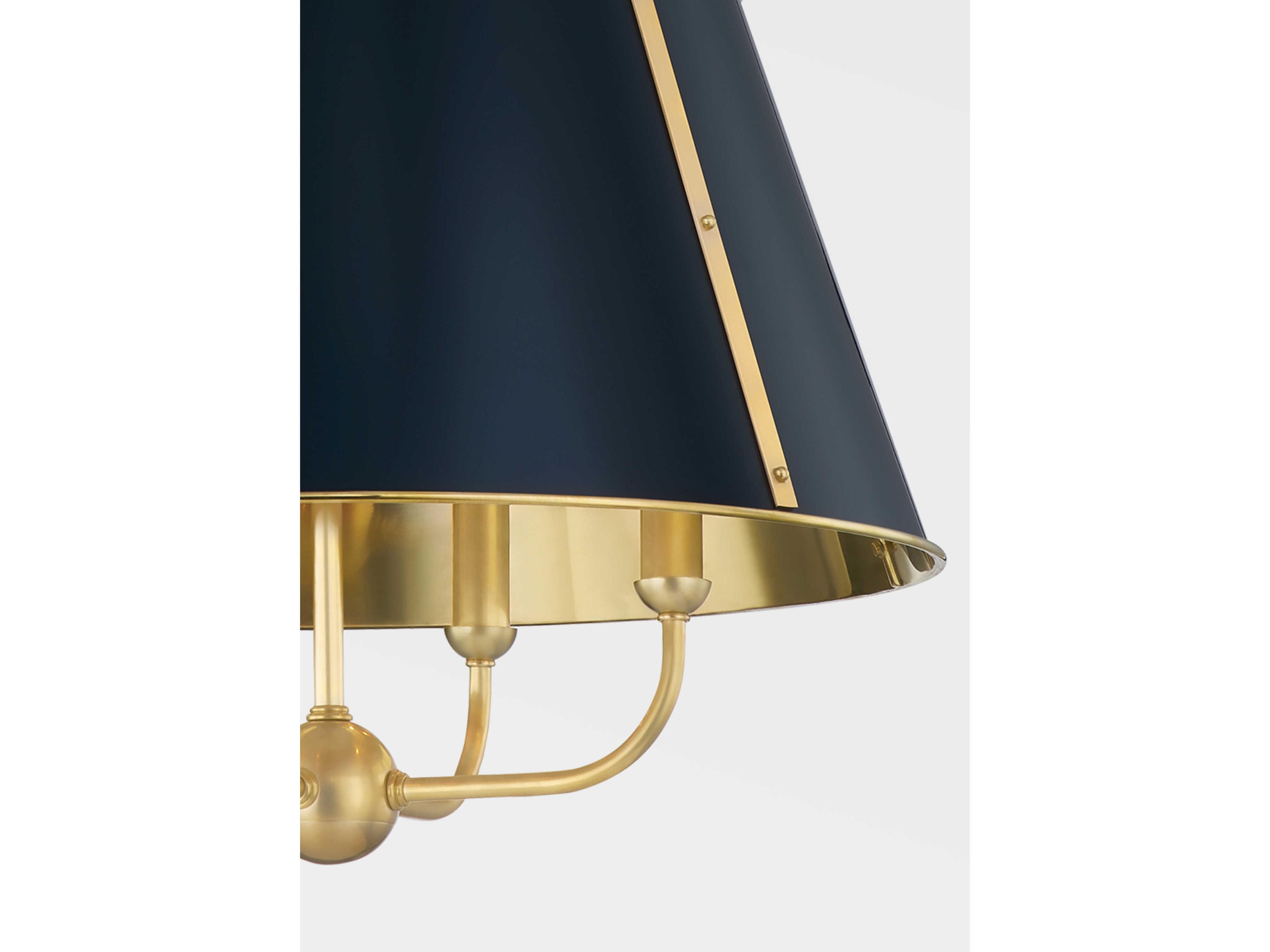 Hudson Valley Cambridge 4-Light Aged Brass darkest Blue Candelabra Empire Chandelier