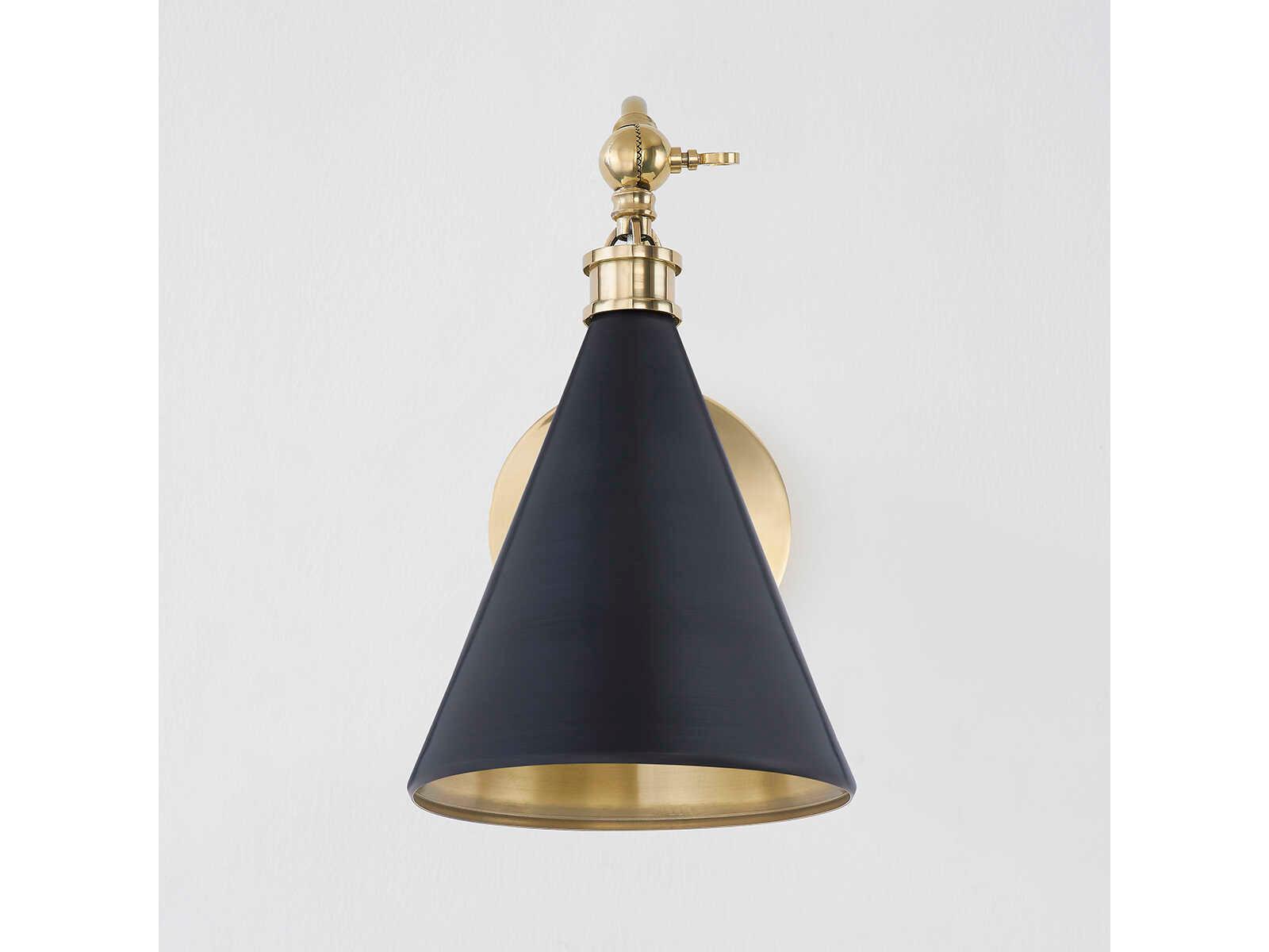 Hudson Valley Osterley 1-Light Aged Brass Antique Distressed Bronze Wall Sconce