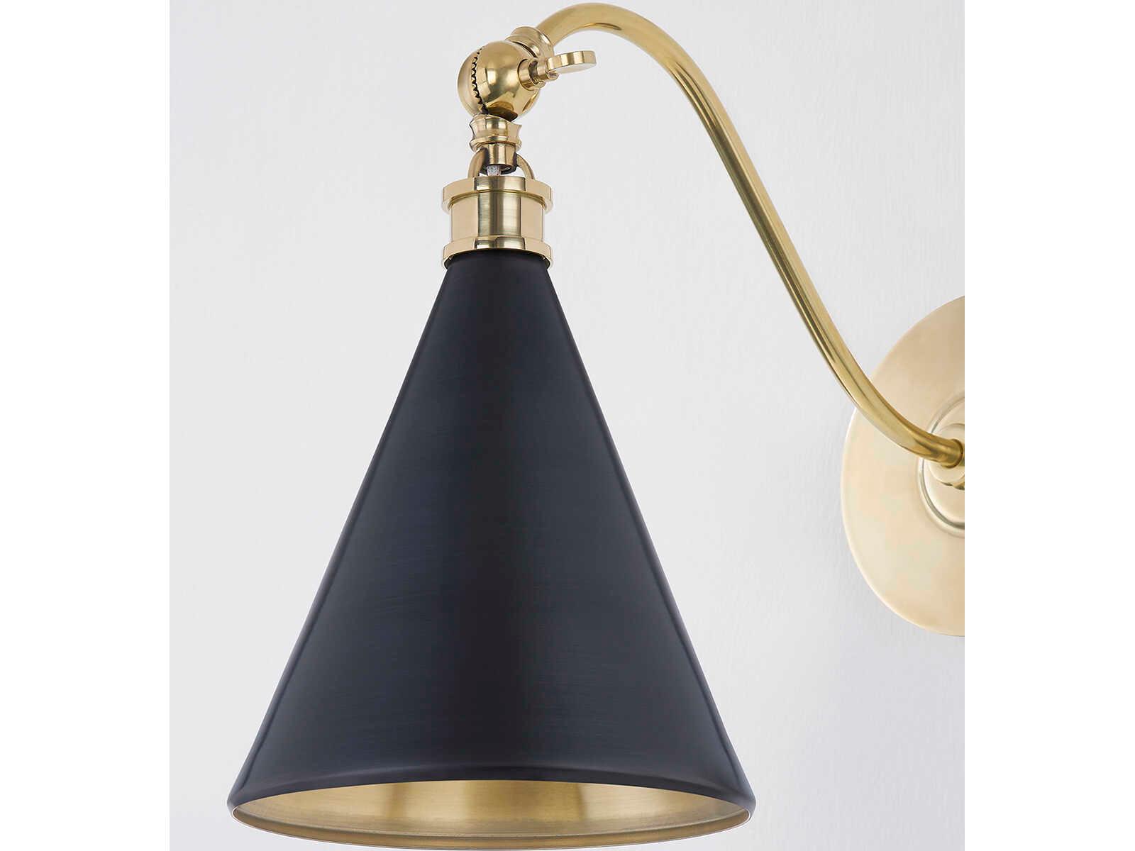 Hudson Valley Osterley 1-Light Aged Brass Antique Distressed Bronze Wall Sconce