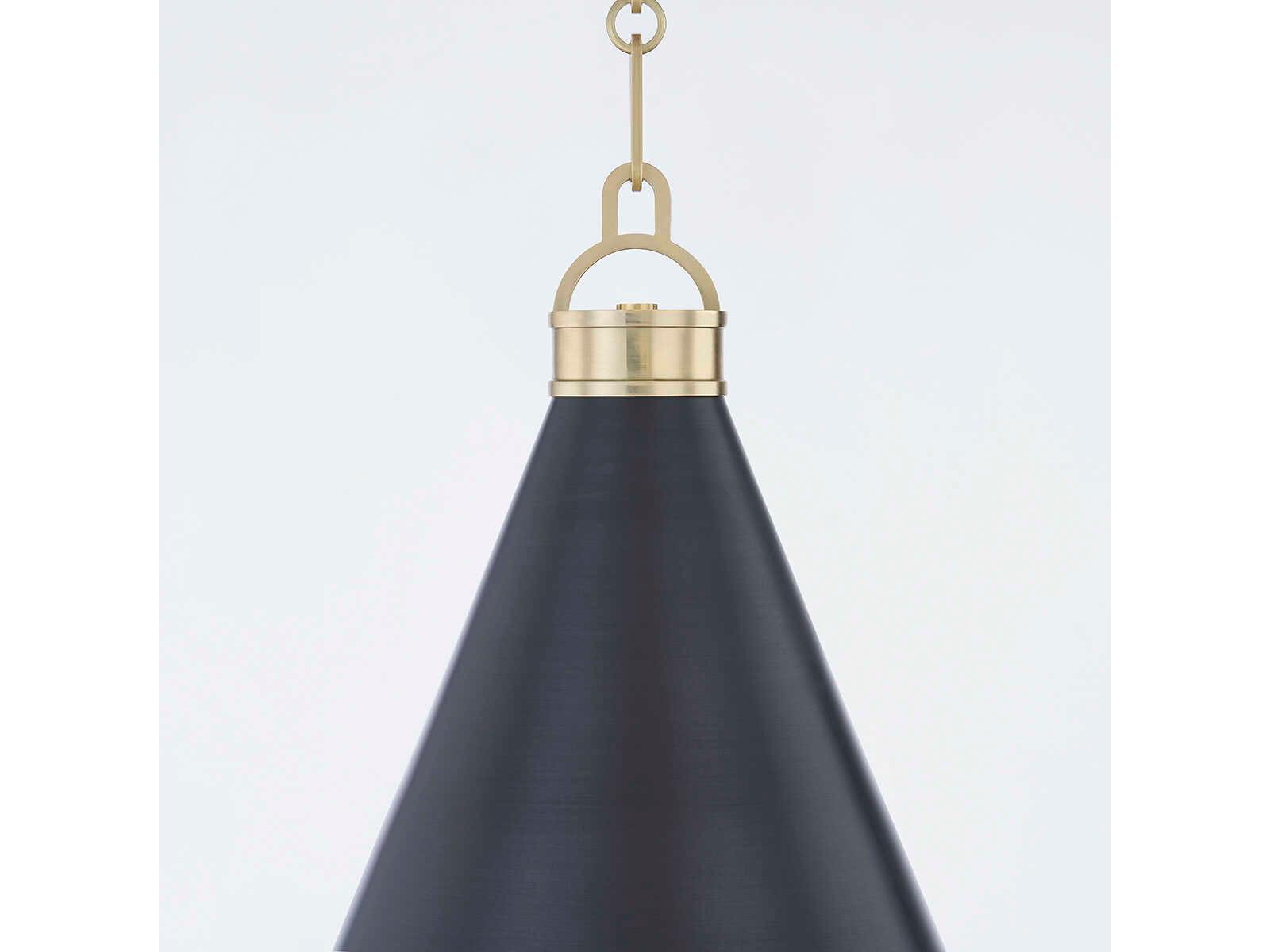 Hudson Valley Osterley 1-Light Aged Brass Antique Distressed Bronze Mini Pendant