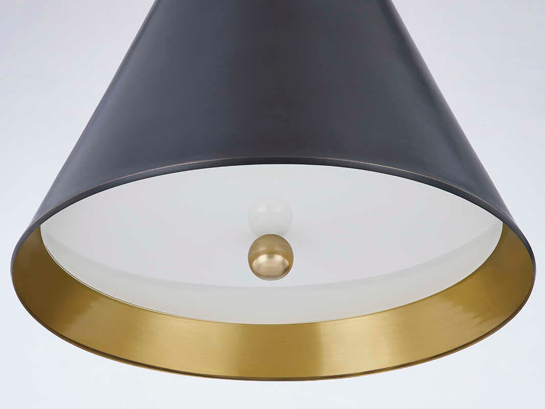 Hudson Valley Osterley 1-Light Aged Brass Antique Distressed Bronze Pendant