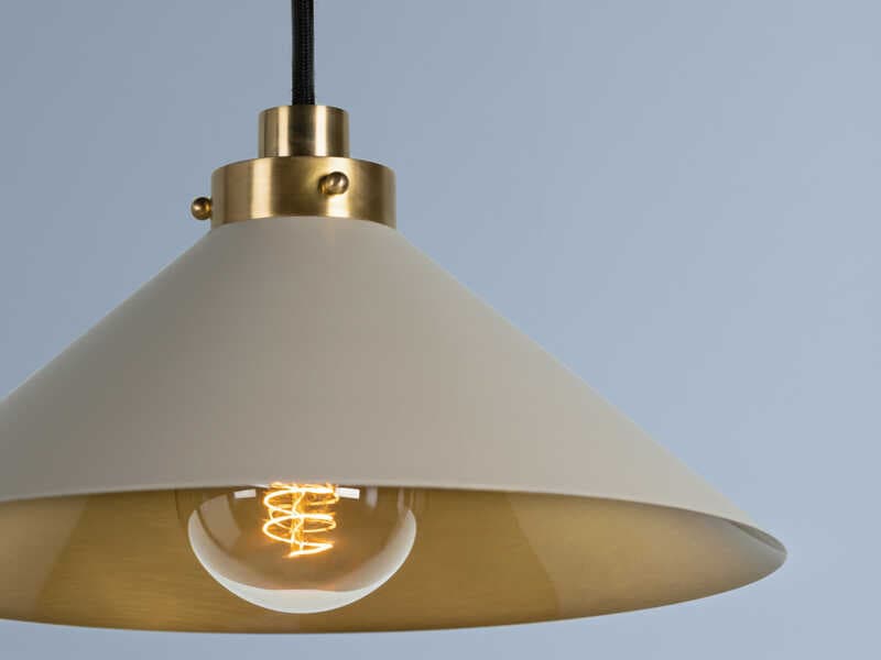 Hudson Valley Clivedon 1-Light Aged Brass White Mini Pendant
