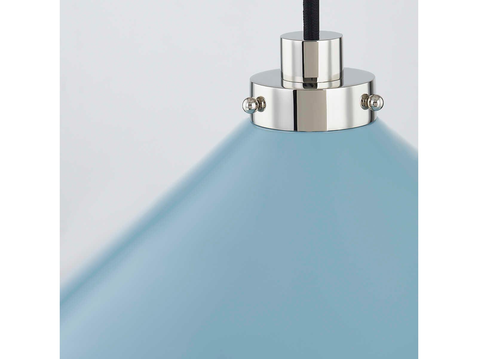 Hudson Valley Clivedon 1-Light Polished Nickel Blue Pendant