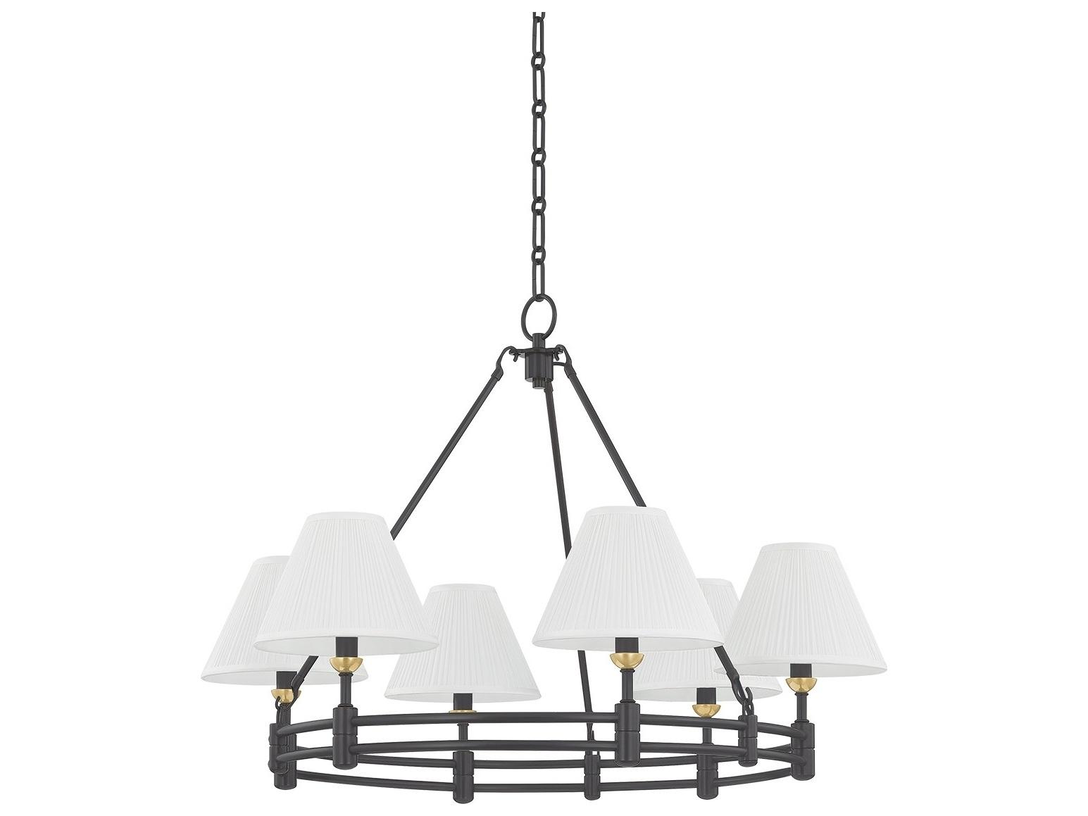 Hudson Valley Howard 6-Light Aged Brass Distressed Bronze Candelabra Chandelier