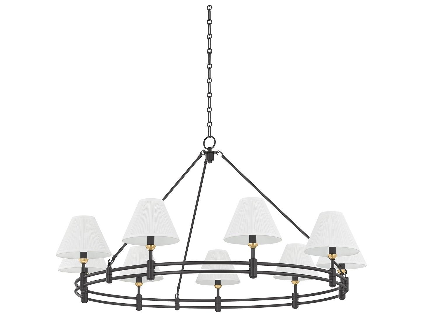 Hudson Valley Howard 9-Light Aged Brass Distressed Bronze Candelabra Chandelier