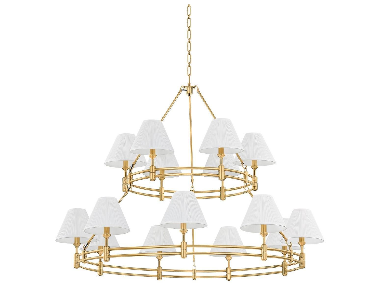 Hudson Valley Howard 15-Light Aged Brass Candelabra Chandelier