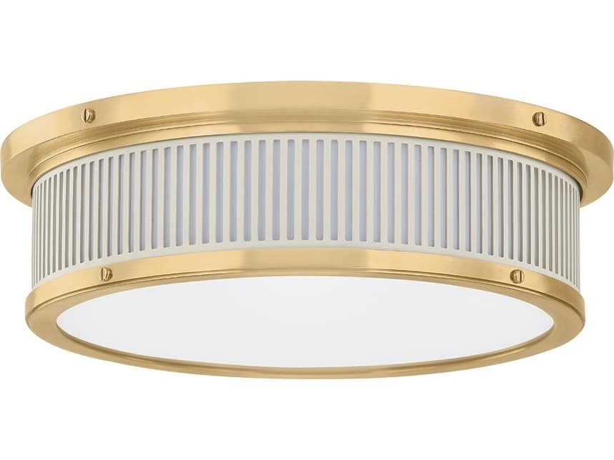 Hudson Valley Ashdown 1-Light White Round Flush Mount