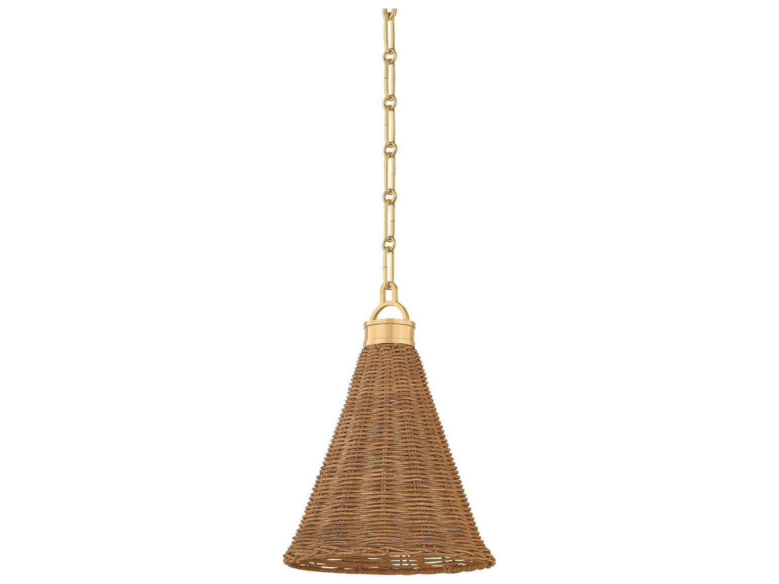 Hudson Valley Kensington 1-Light Aged Brass Mini Pendant