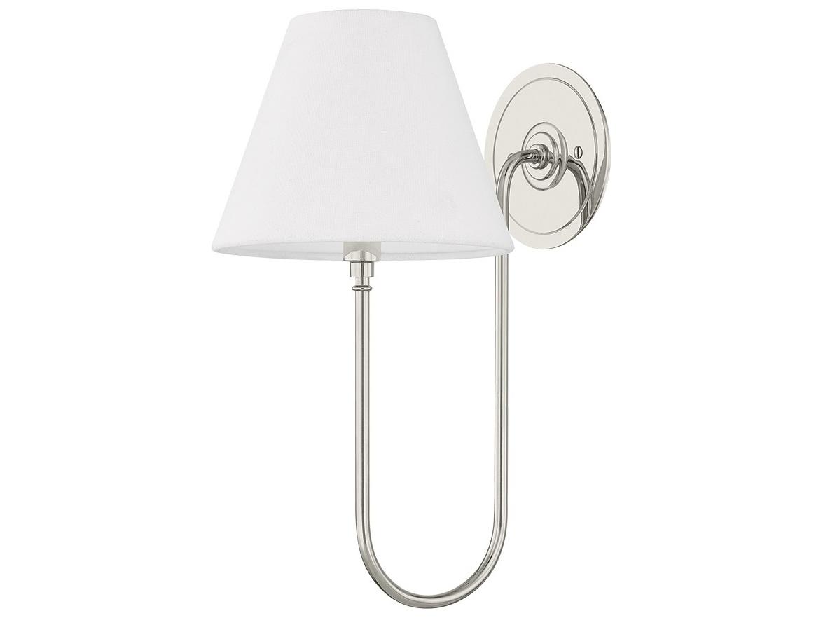 Hudson Valley Hawthorne 1-Light Polished Nickel Wall Sconce