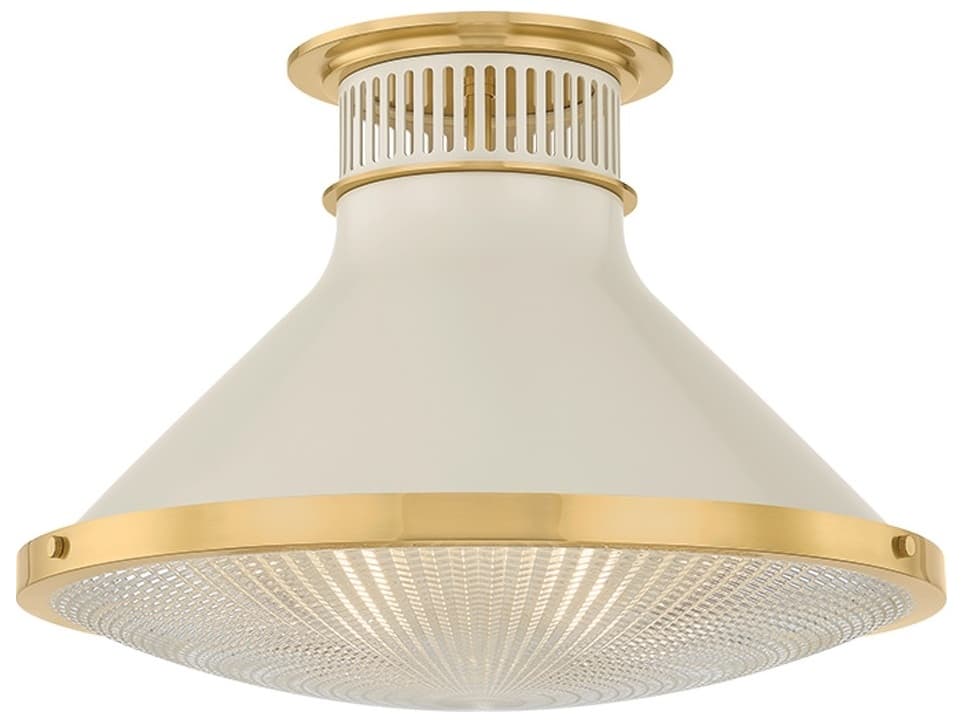 Hudson Valley Highclere 1-Light Off White Flush Mount