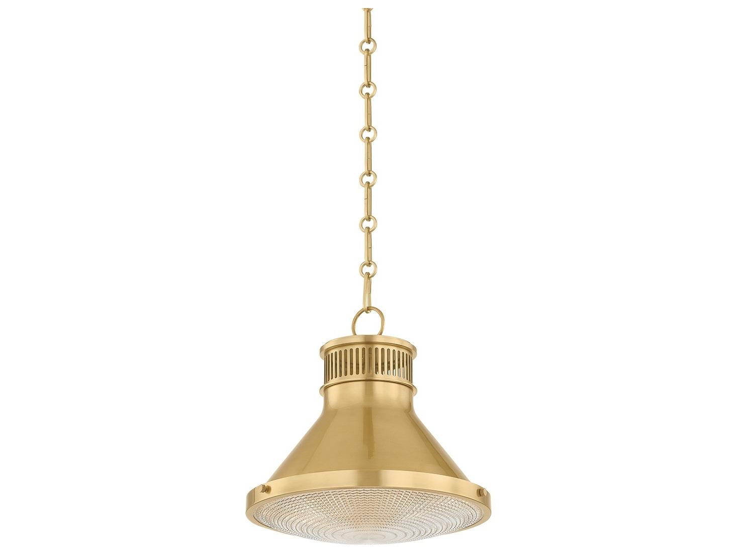 Hudson Valley Highclere 1-Light Aged Brass Mini Pendant