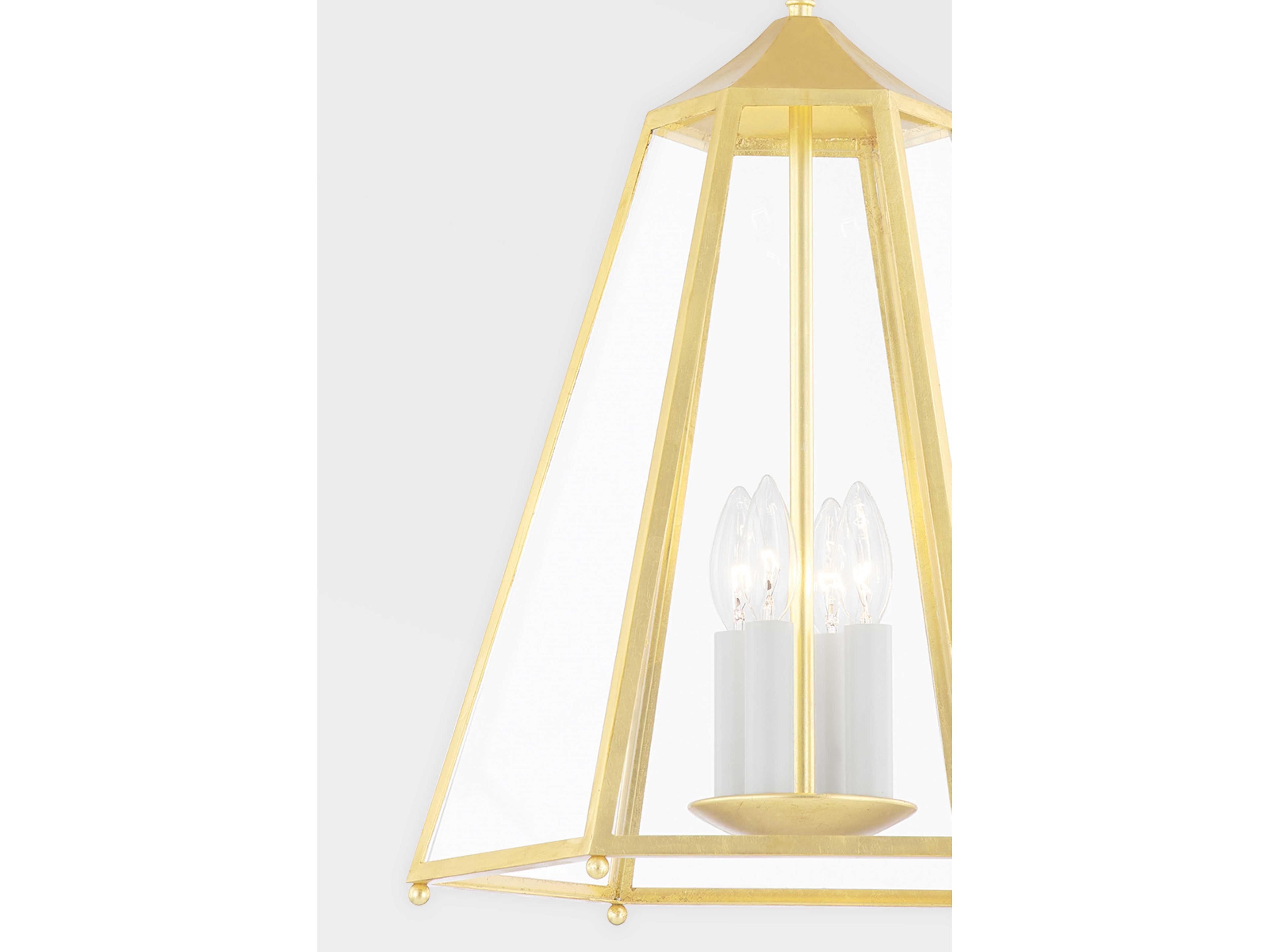 Hudson Valley Nottingham 4-Light Gold Leaf Pendant