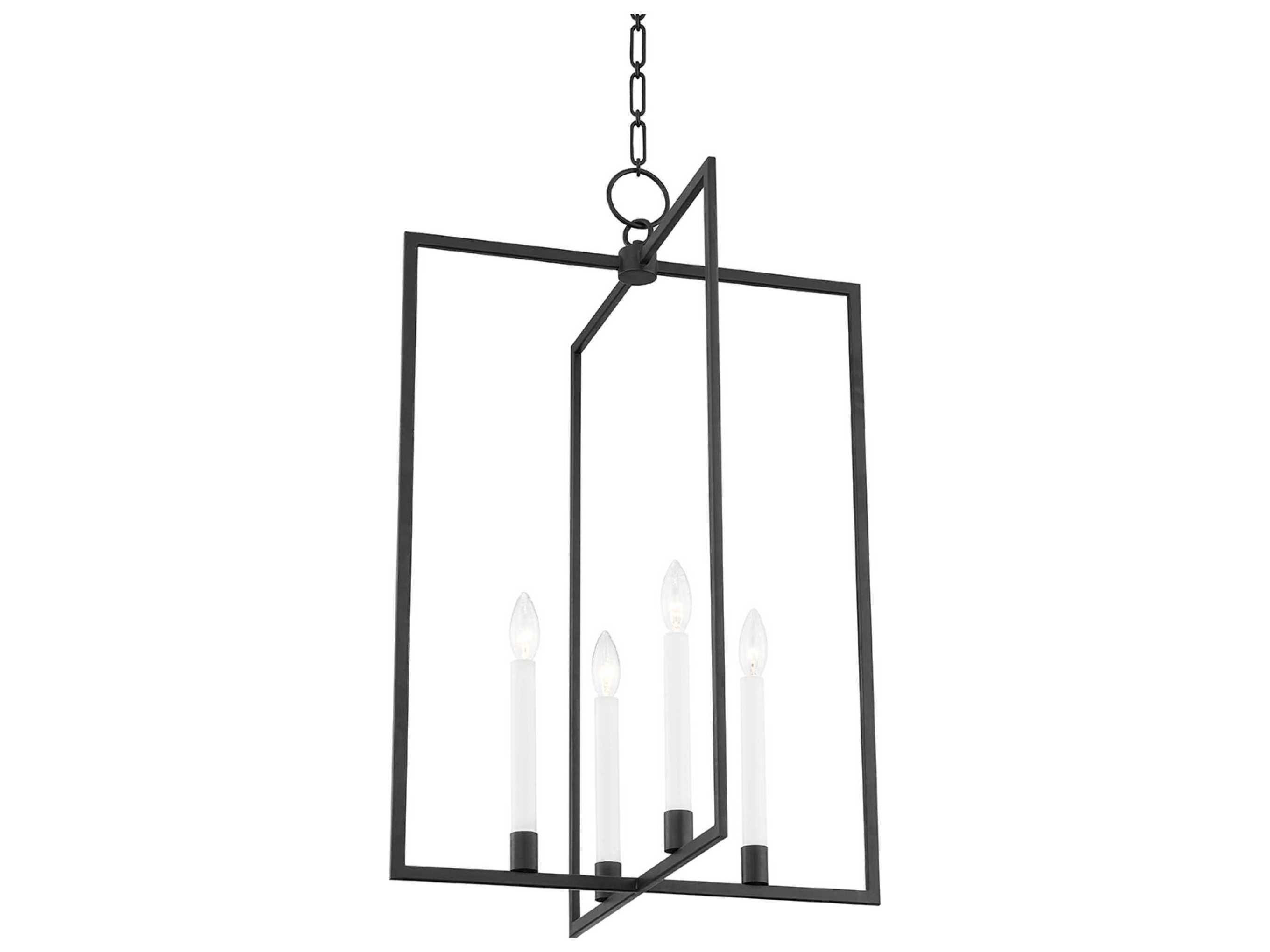 Hudson Valley Middleborough 4-Light Aged Iron Black Pendant