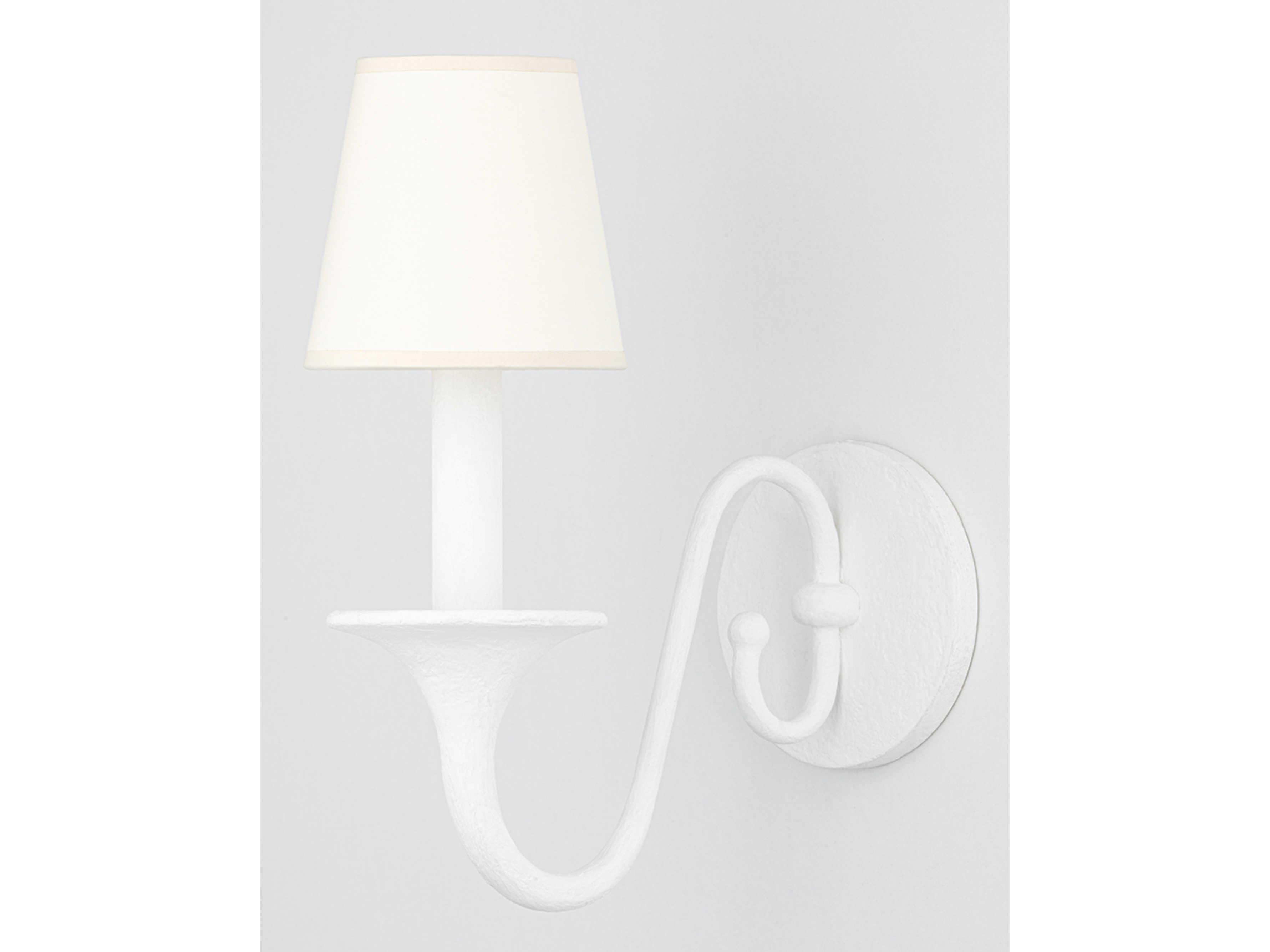 Hudson Valley Windsor 1-Light White Plaster Wall Sconce