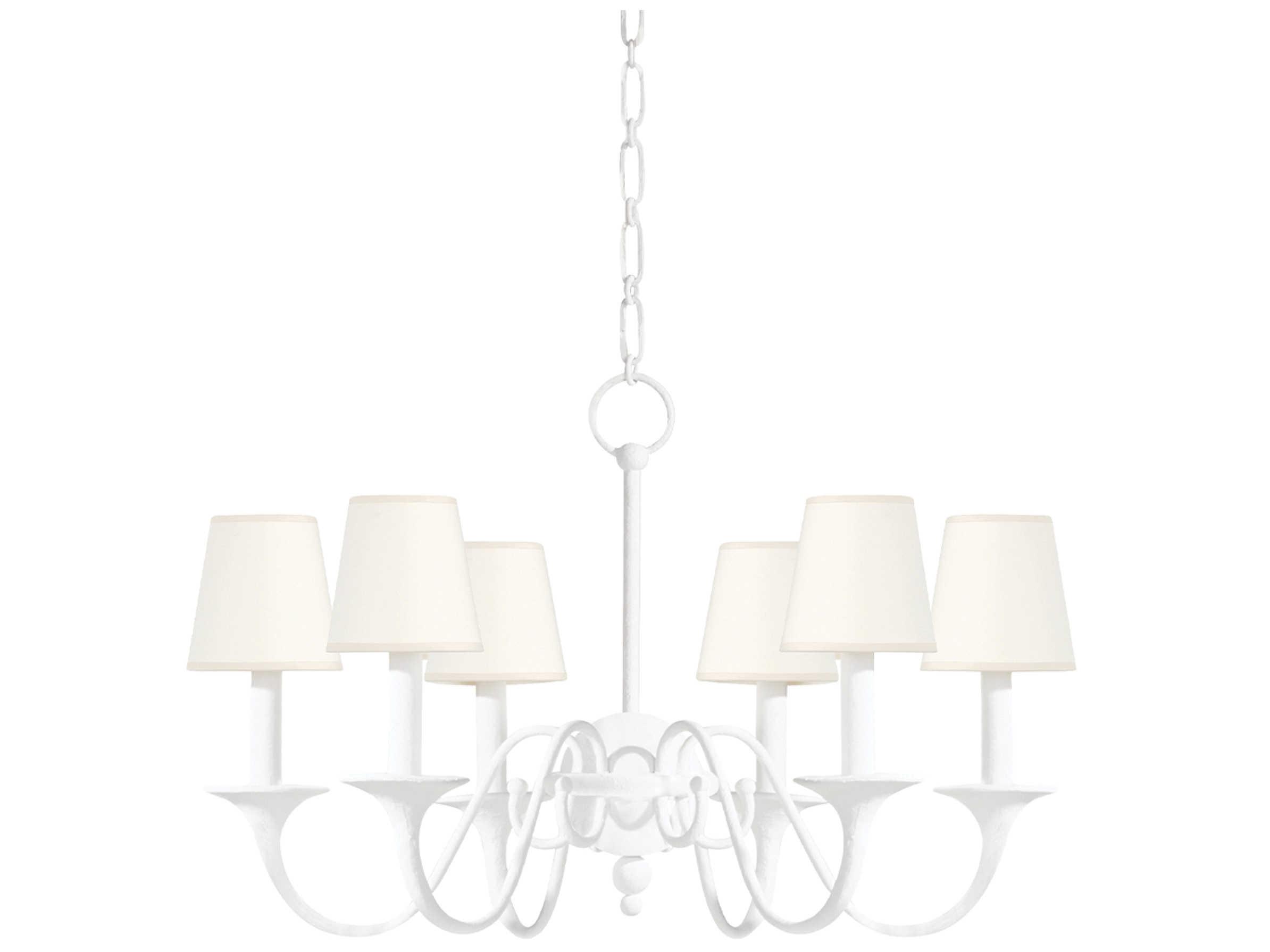 Hudson Valley Windsor 6-Light White Plaster Empire Chandelier