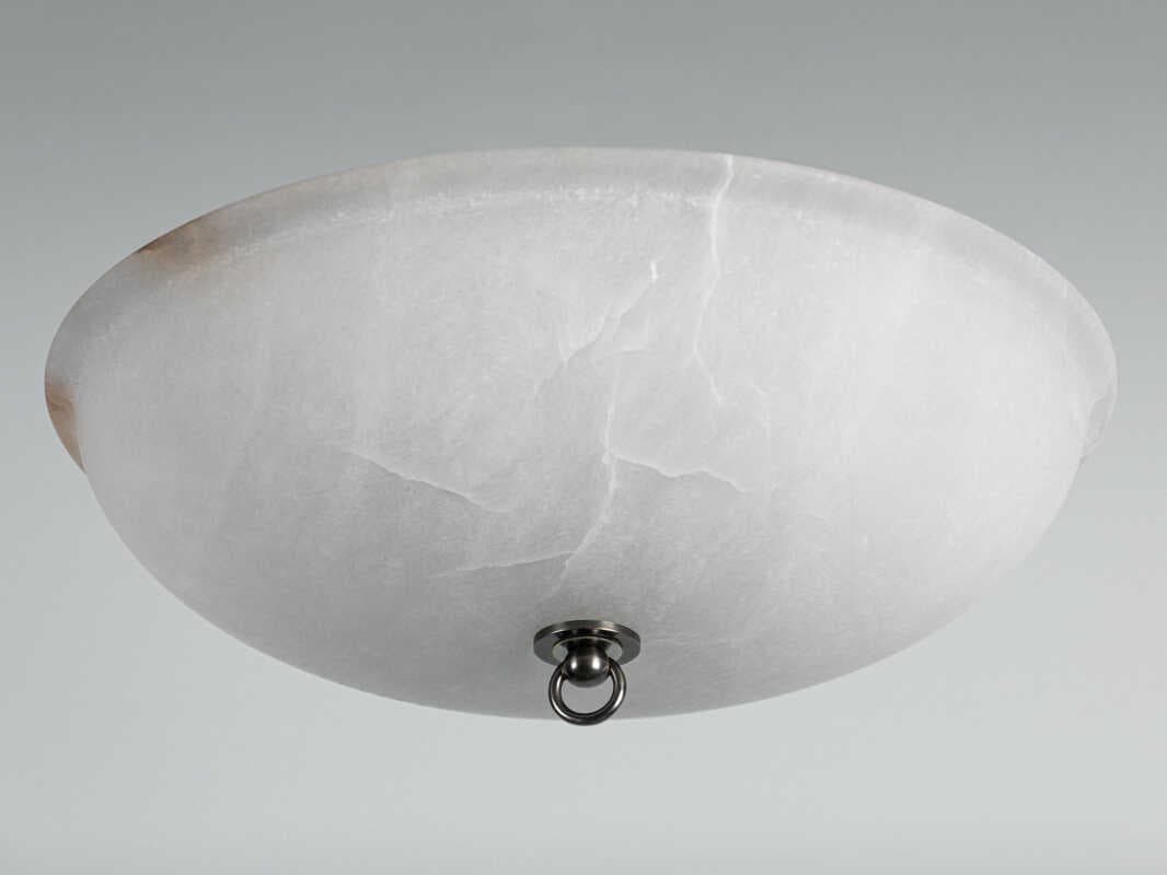 Hudson Valley Somerset 3-Light Distressed Bronze Glass Bowl Semi Flush Mount