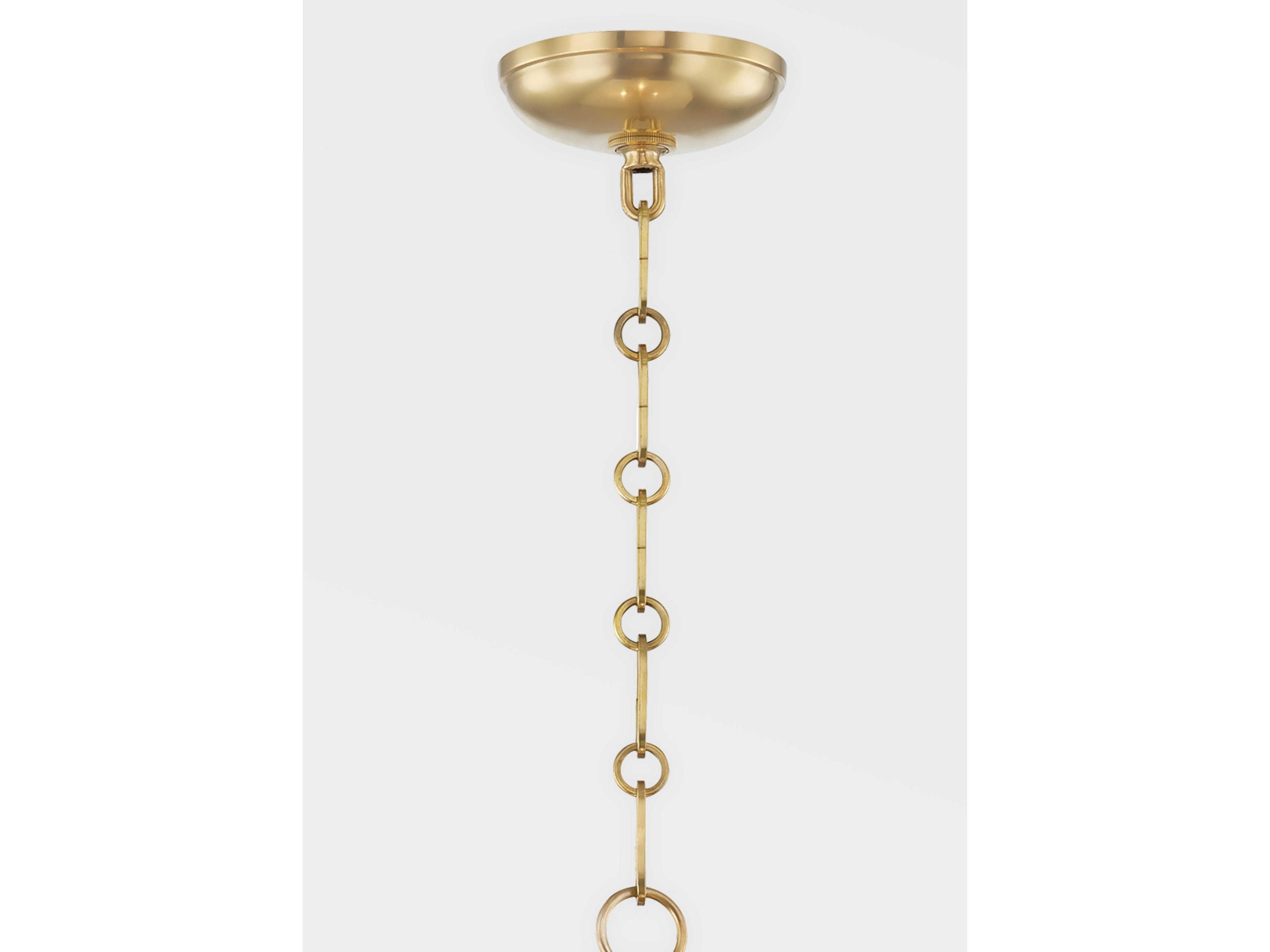 Hudson Valley Somerset 3-Light Aged Brass Alabaster Bowl Pendant