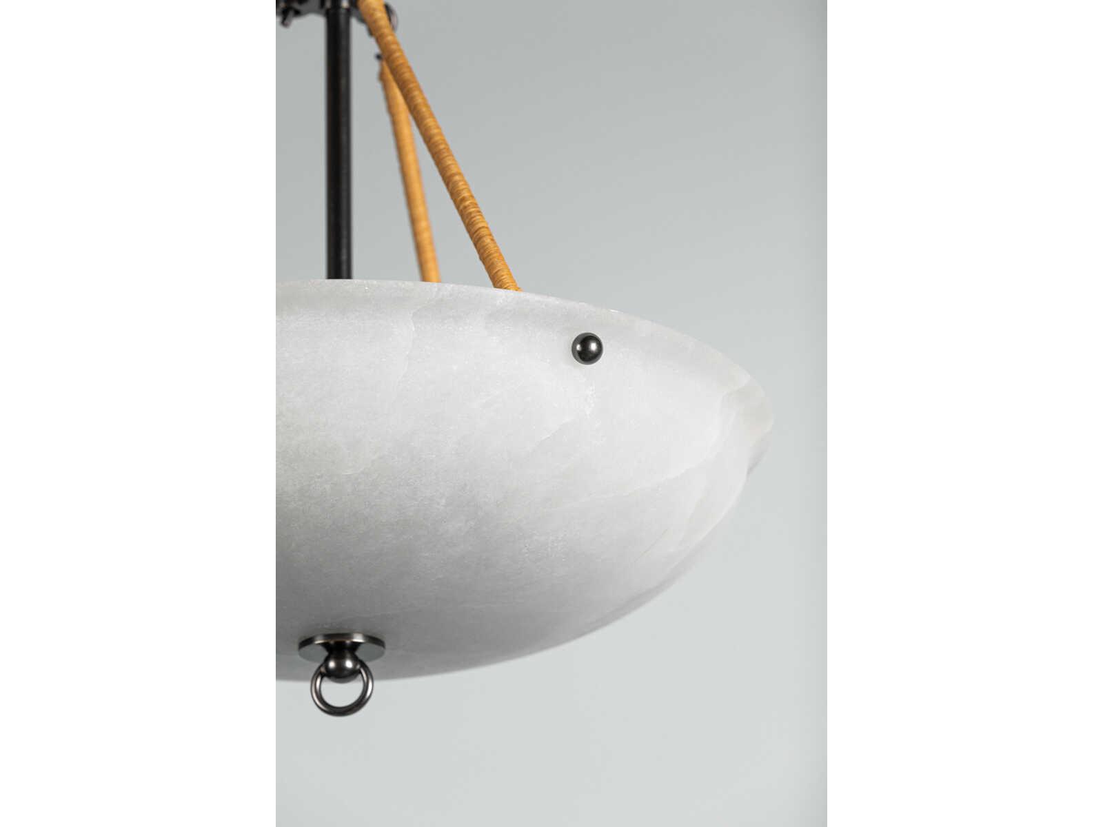 Hudson Valley Somerset 3-Light Distressed Bronze Glass Bowl Pendant