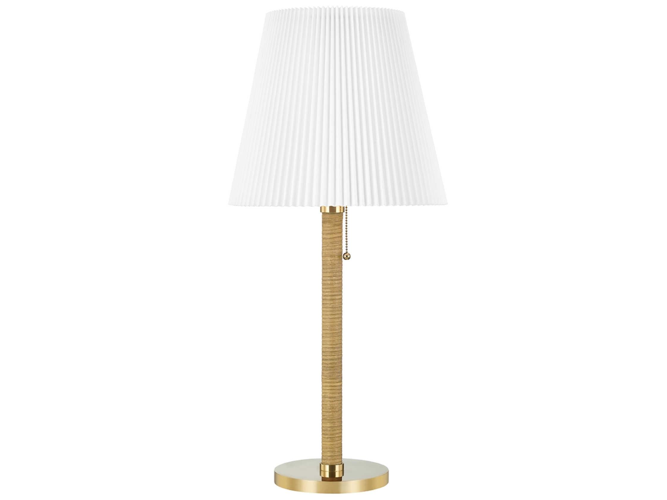 Hudson Valley Dorset Aged Brass Cream Buffet Lamp