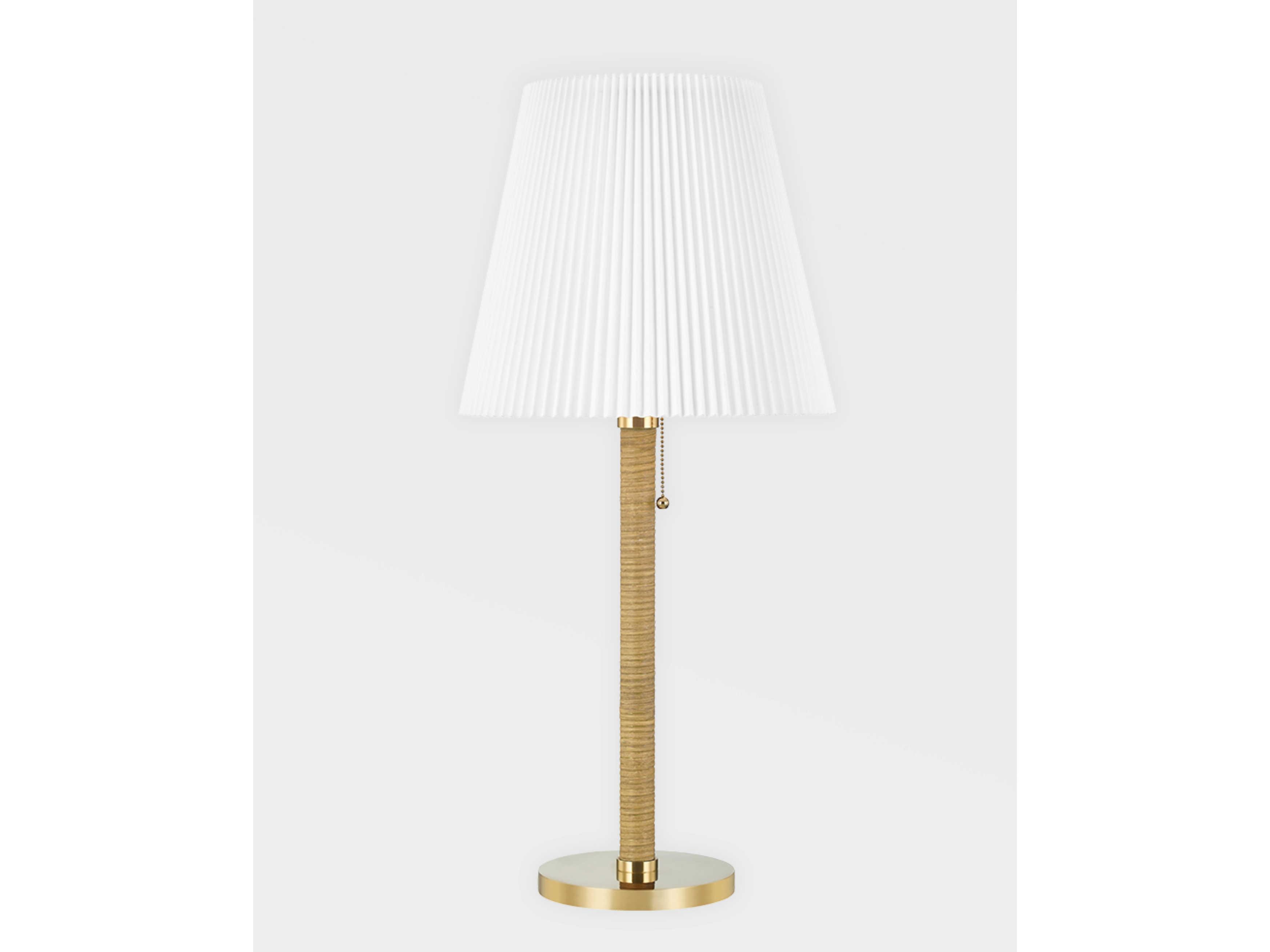 Hudson Valley Dorset Aged Brass Cream Buffet Lamp