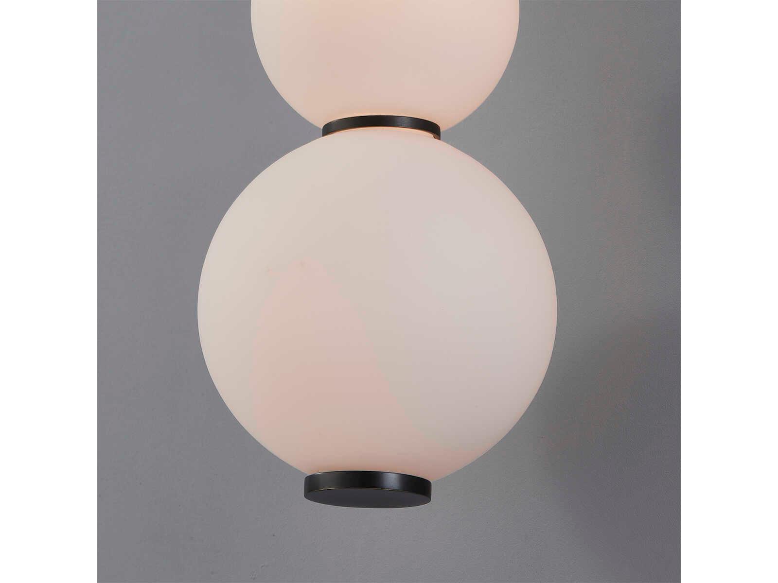 Hudson Valley Perrin 1-Light Black Brass Glass LED Wall Sconce