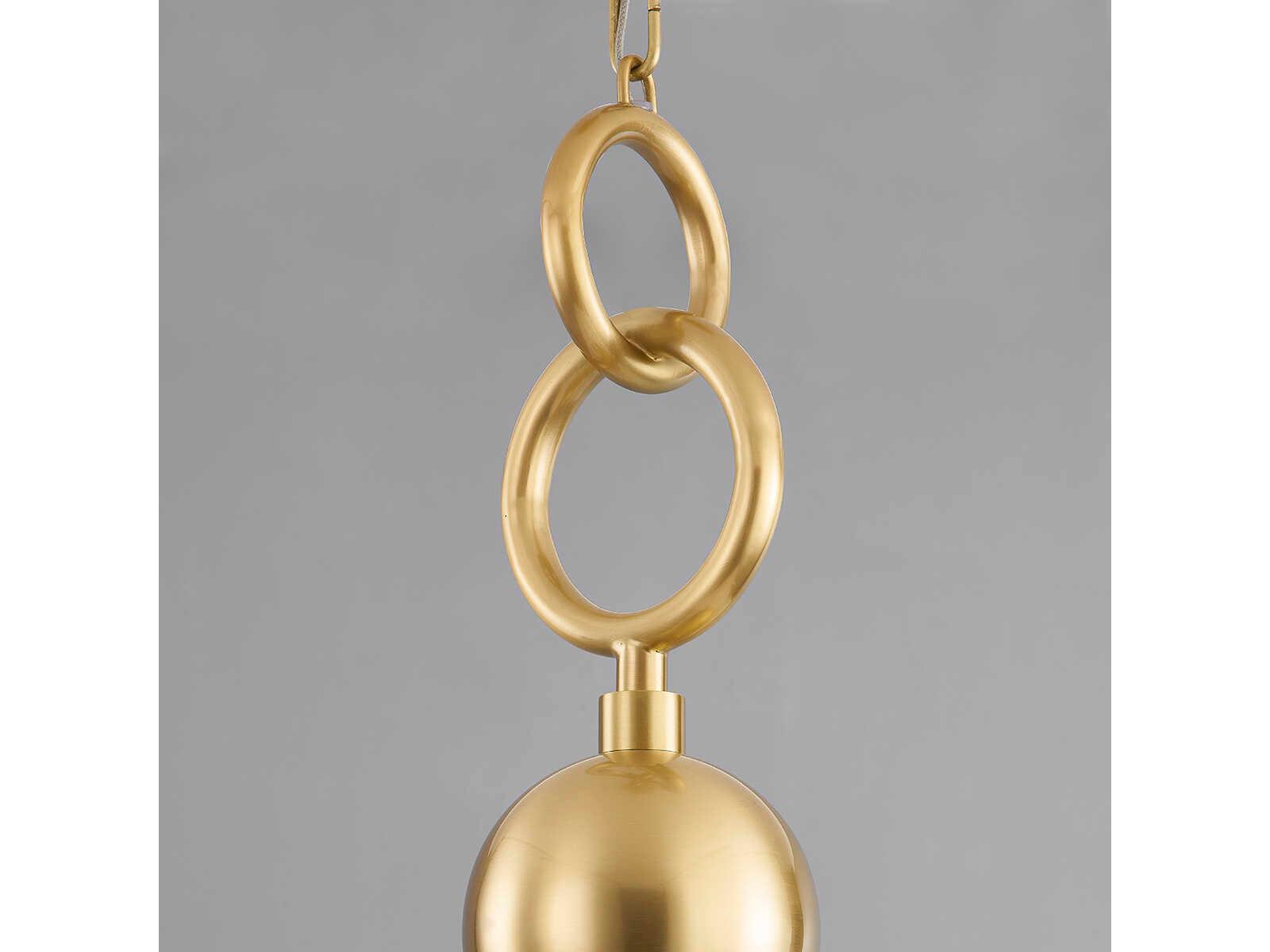 Hudson Valley Perrin 1-Light Aged Brass White Glass LED Globe Mini Pendant