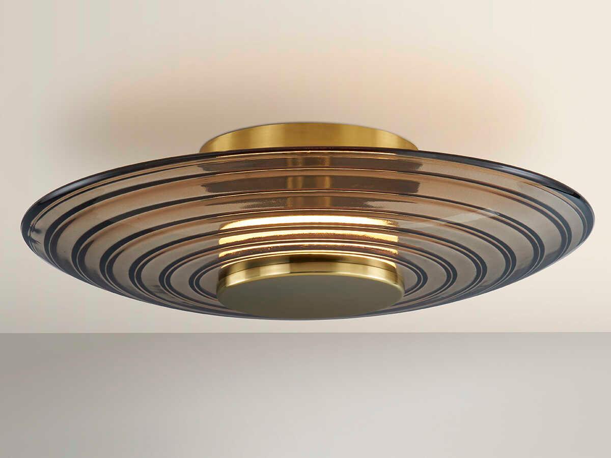 Hudson Valley Griston 1-Light Aged Brass Glass LED Wall Sconce