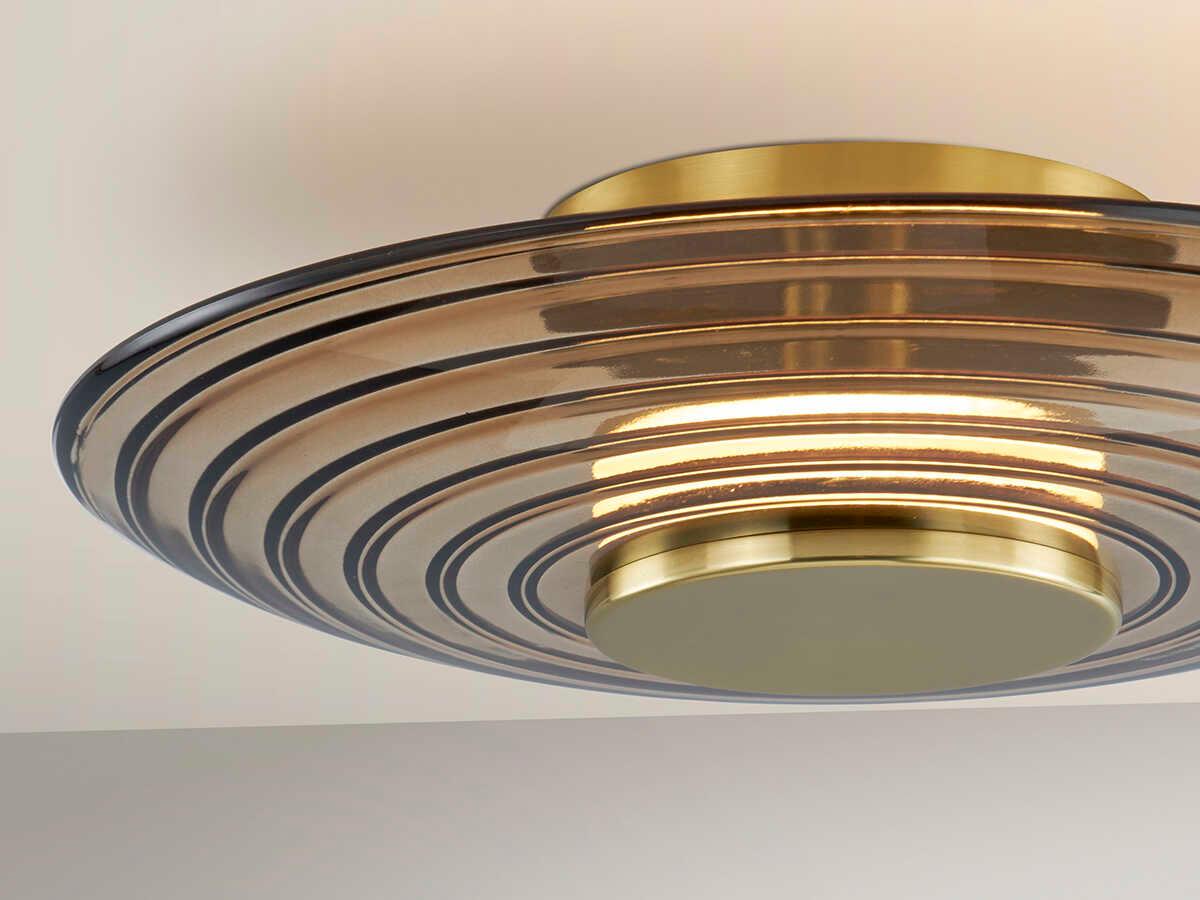 Hudson Valley Griston 1-Light Aged Brass Glass LED Wall Sconce