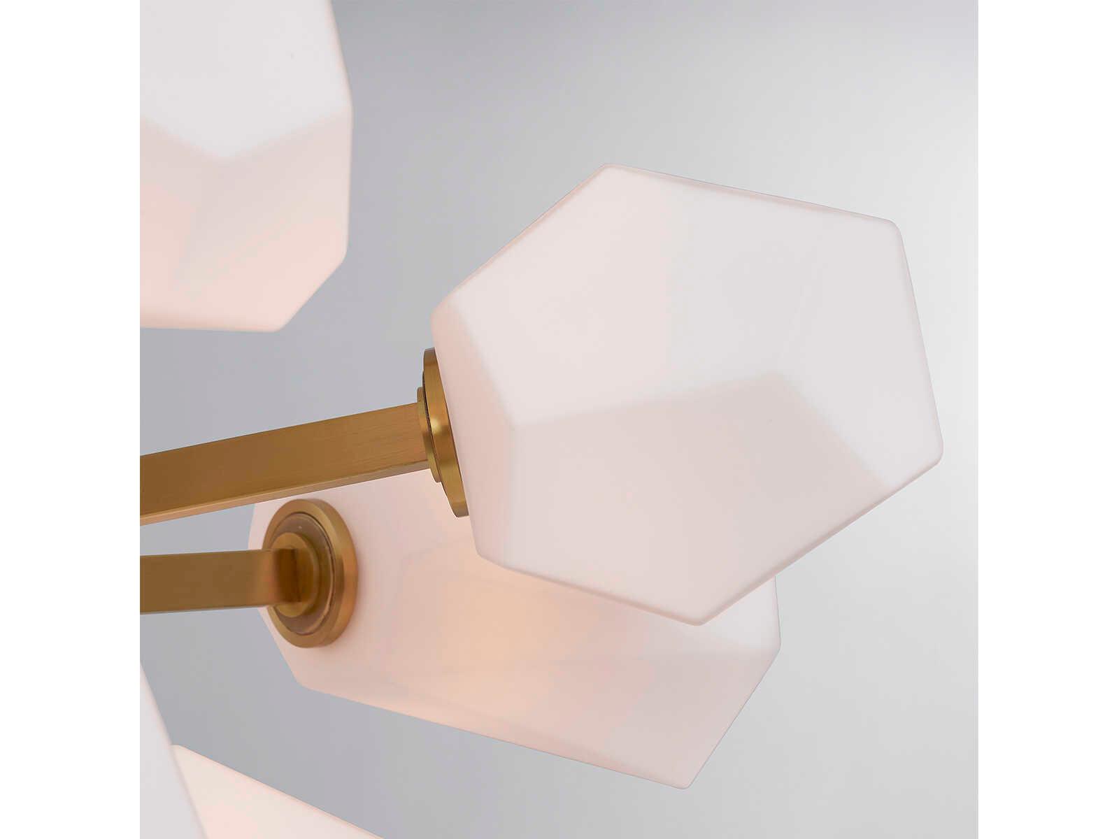 Hudson Valley Tring 13-Light Aged Brass White Glass LED Chandelier