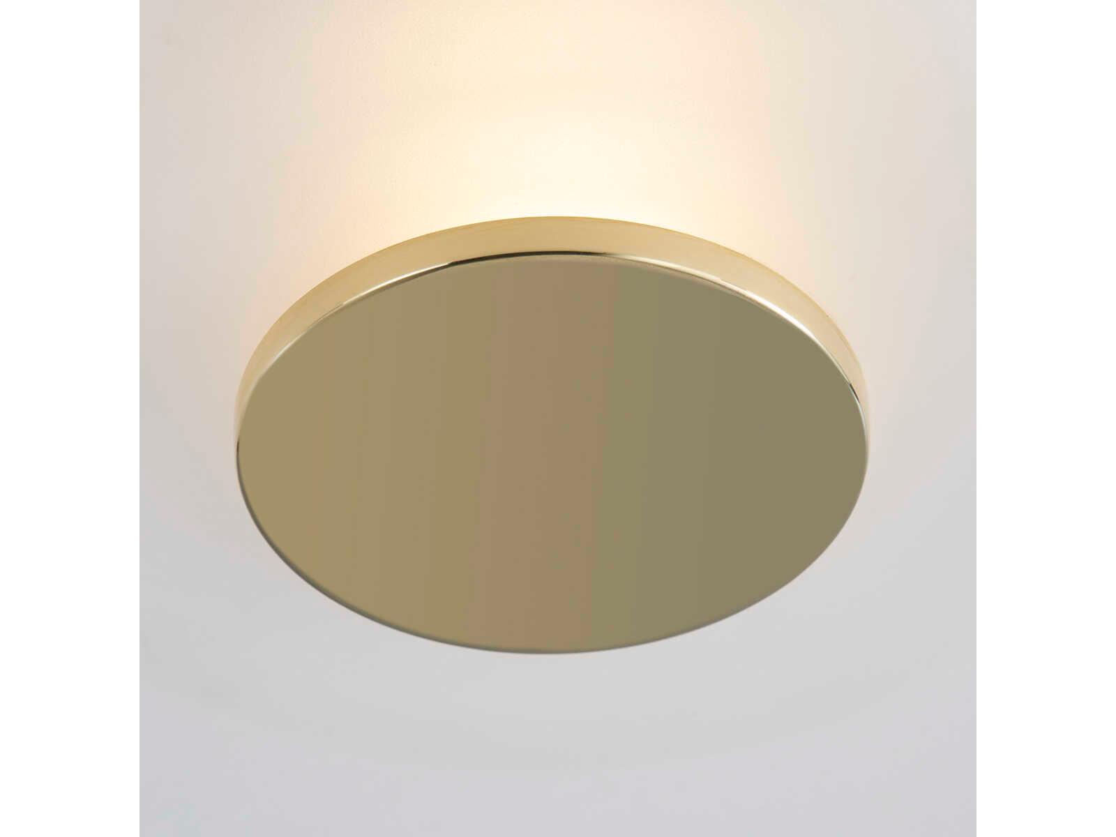 Hudson Valley Blyford 1-Light Aged Brass Glass LED Round Flush Mount