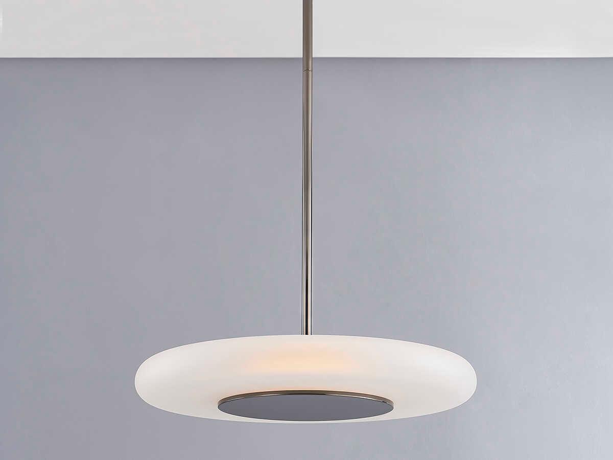 Hudson Valley Blyford 1-Light Black Nickel Glass LED Round Pendant