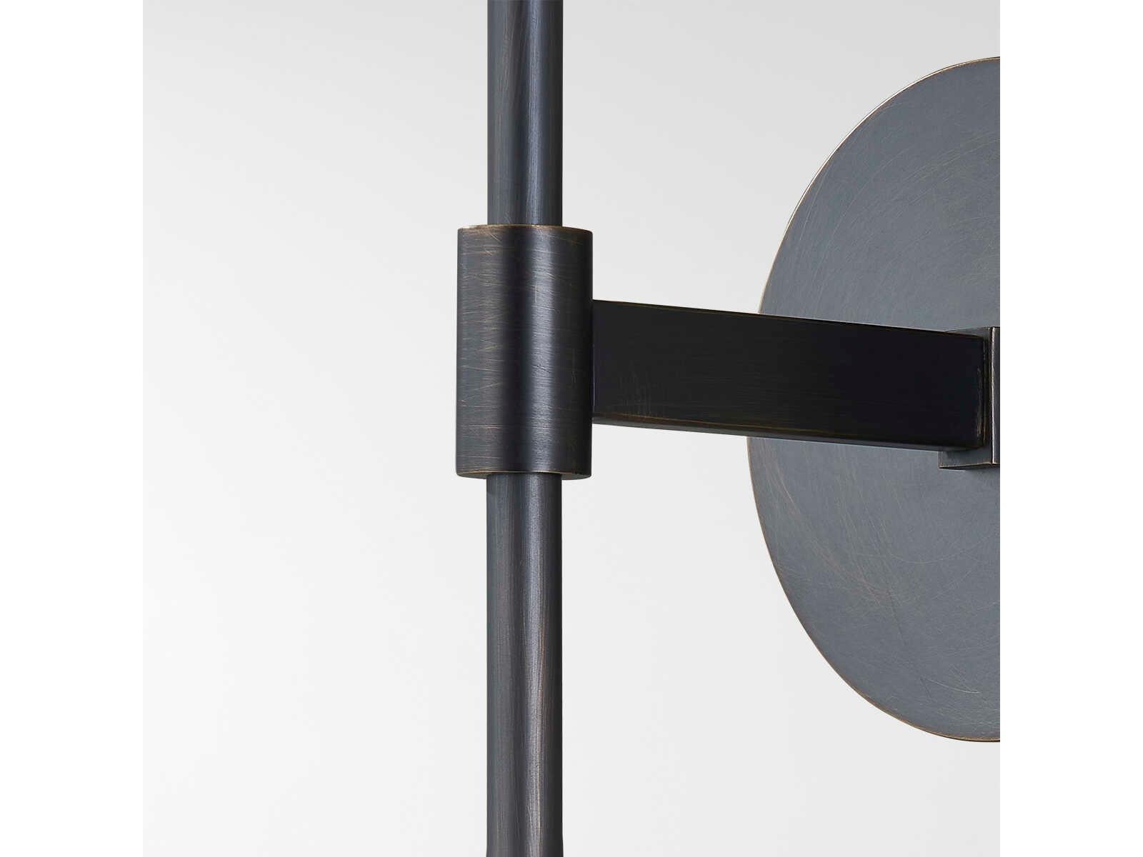 Hudson Valley Glenmoore 1-Light Aged Brass Black Wall Sconce