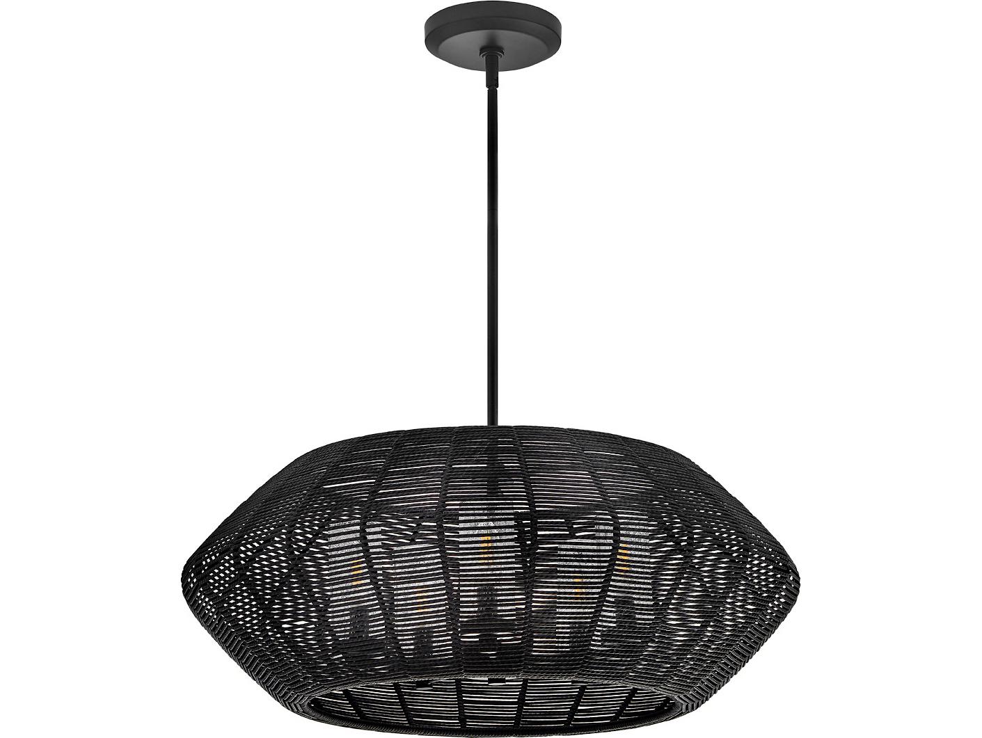 Hinkley Luca 5-Light Black Candelabra Geometric Chandelier