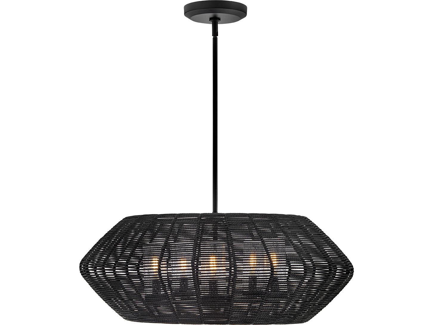 Hinkley Luca 5-Light Black Candelabra Geometric Chandelier