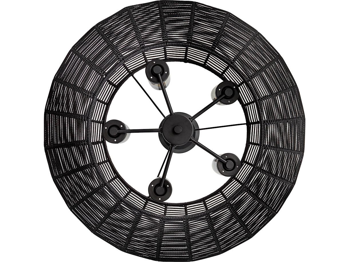 Hinkley Luca 5-Light Black Candelabra Geometric Chandelier