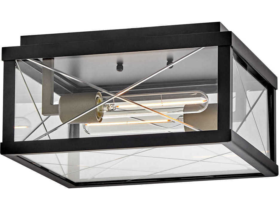 Hinkley Monte 2-Light Black Burnished Bronze Flush Mount