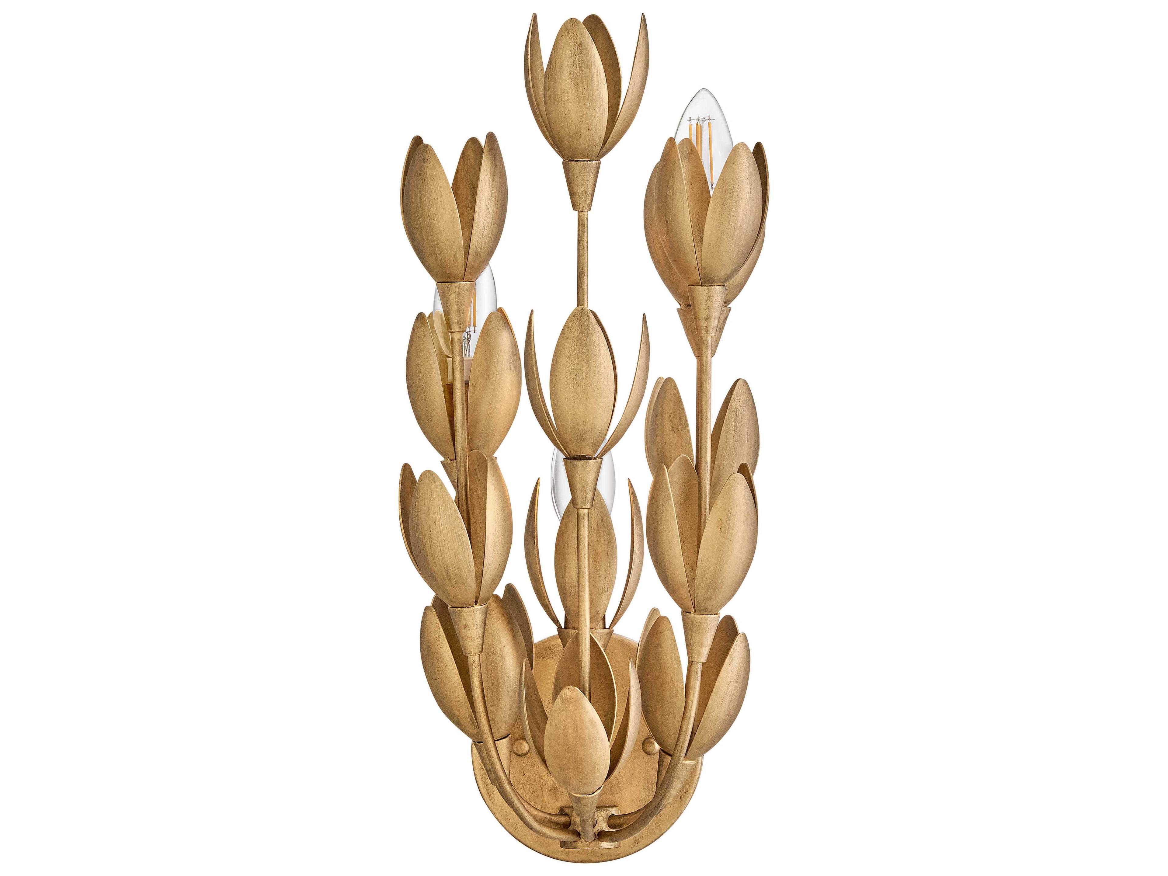 Hinkley Flora 3-Light Burnished Gold Wall Sconce