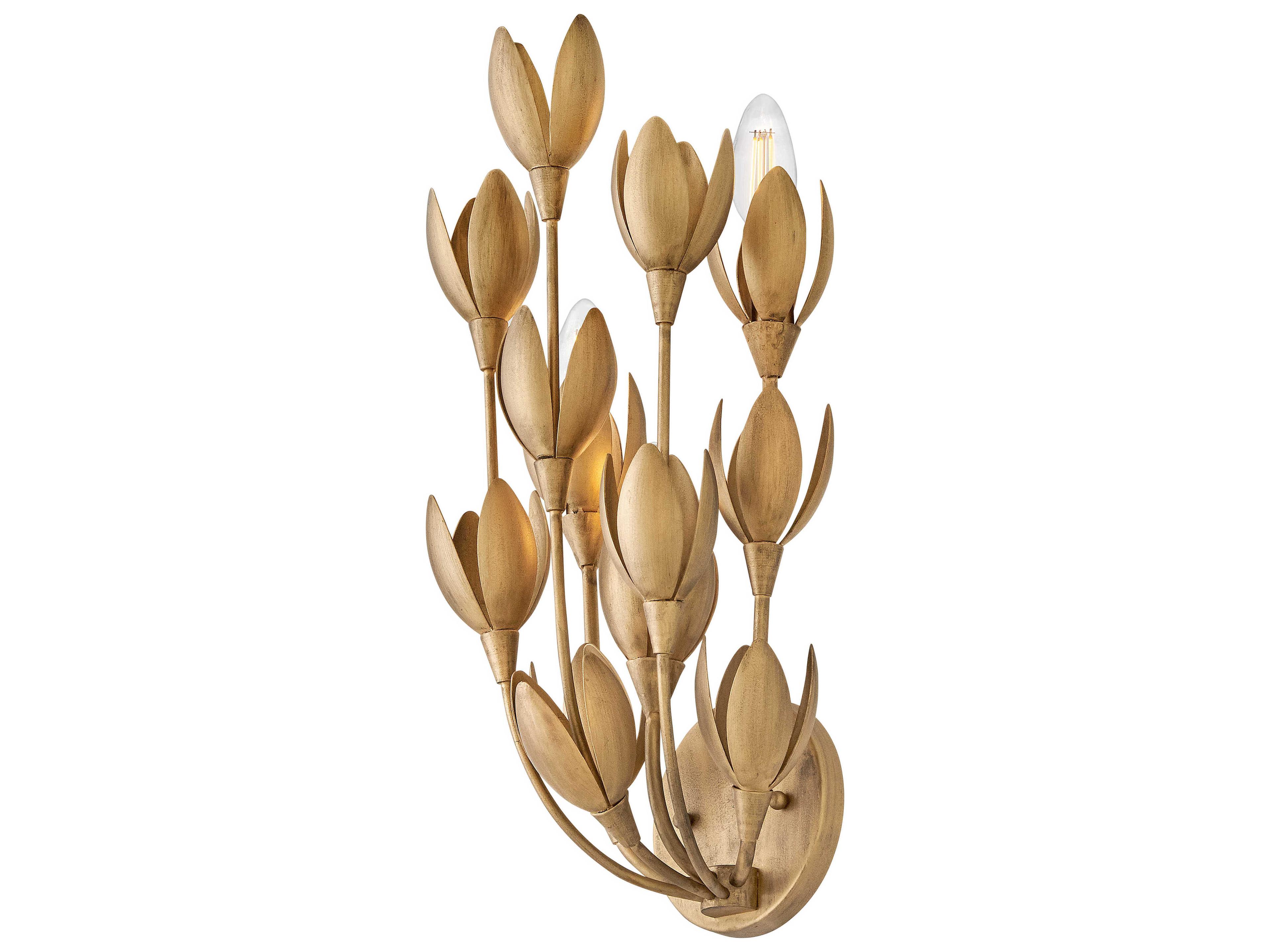 Hinkley Flora 3-Light Burnished Gold Wall Sconce