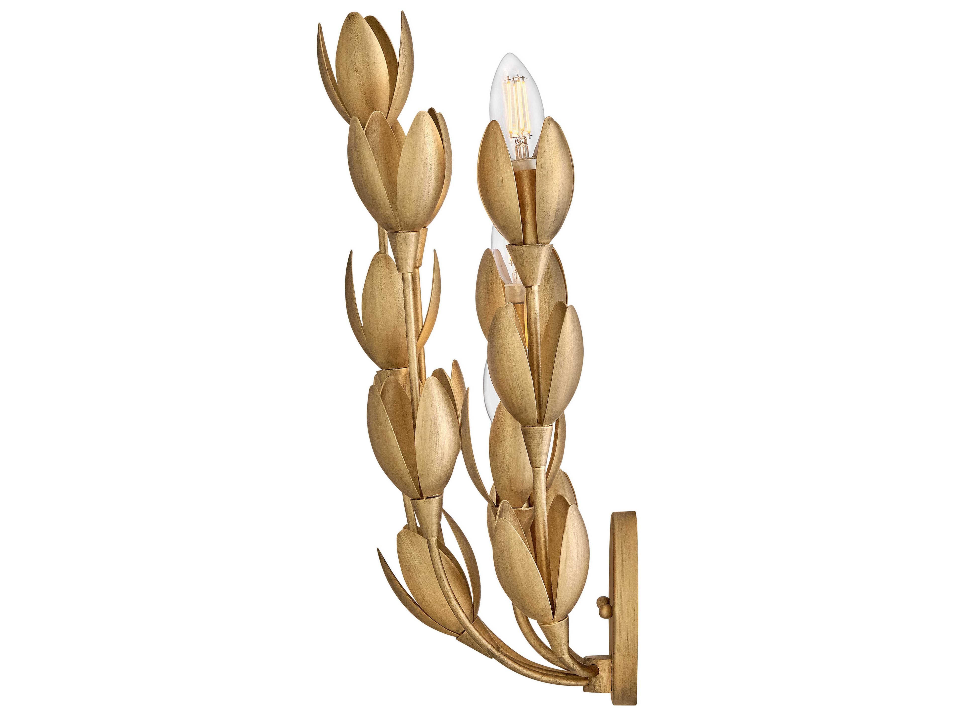Hinkley Flora 3-Light Burnished Gold Wall Sconce
