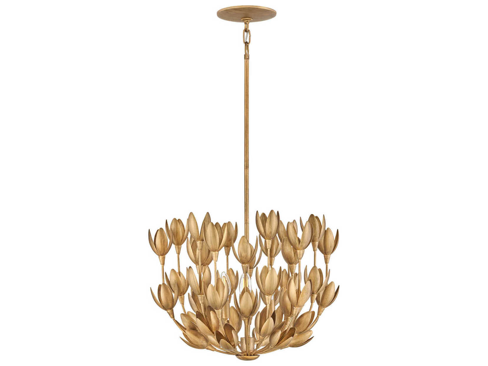Hinkley Flora 3-Light Burnished Gold LED Pendant