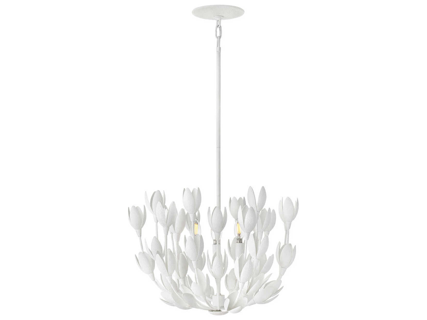 Hinkley Flora 3-Light Textured Plaster White LED Pendant