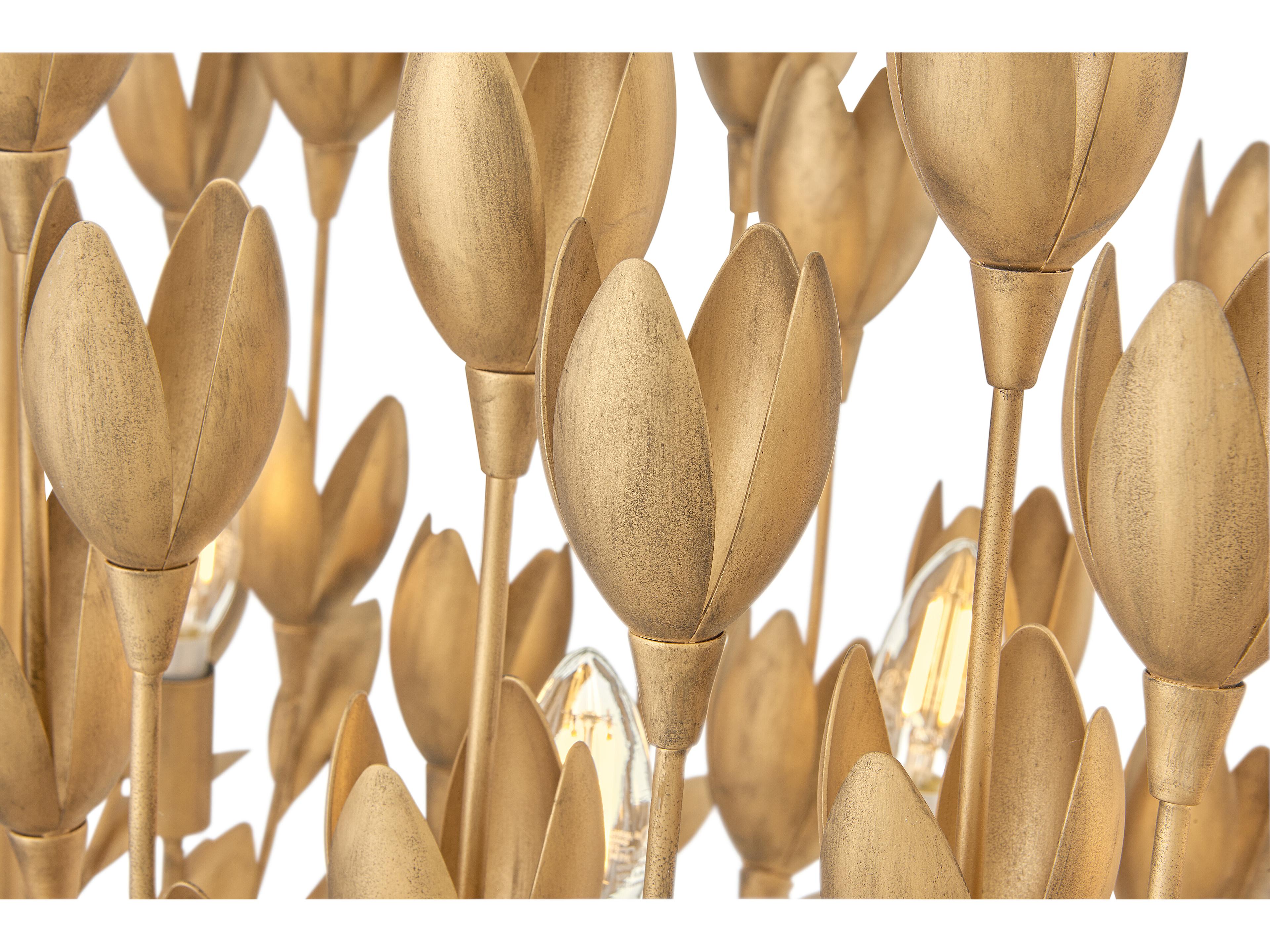 Hinkley Flora 10-Light Burnished Gold LED Linear Island Pendant